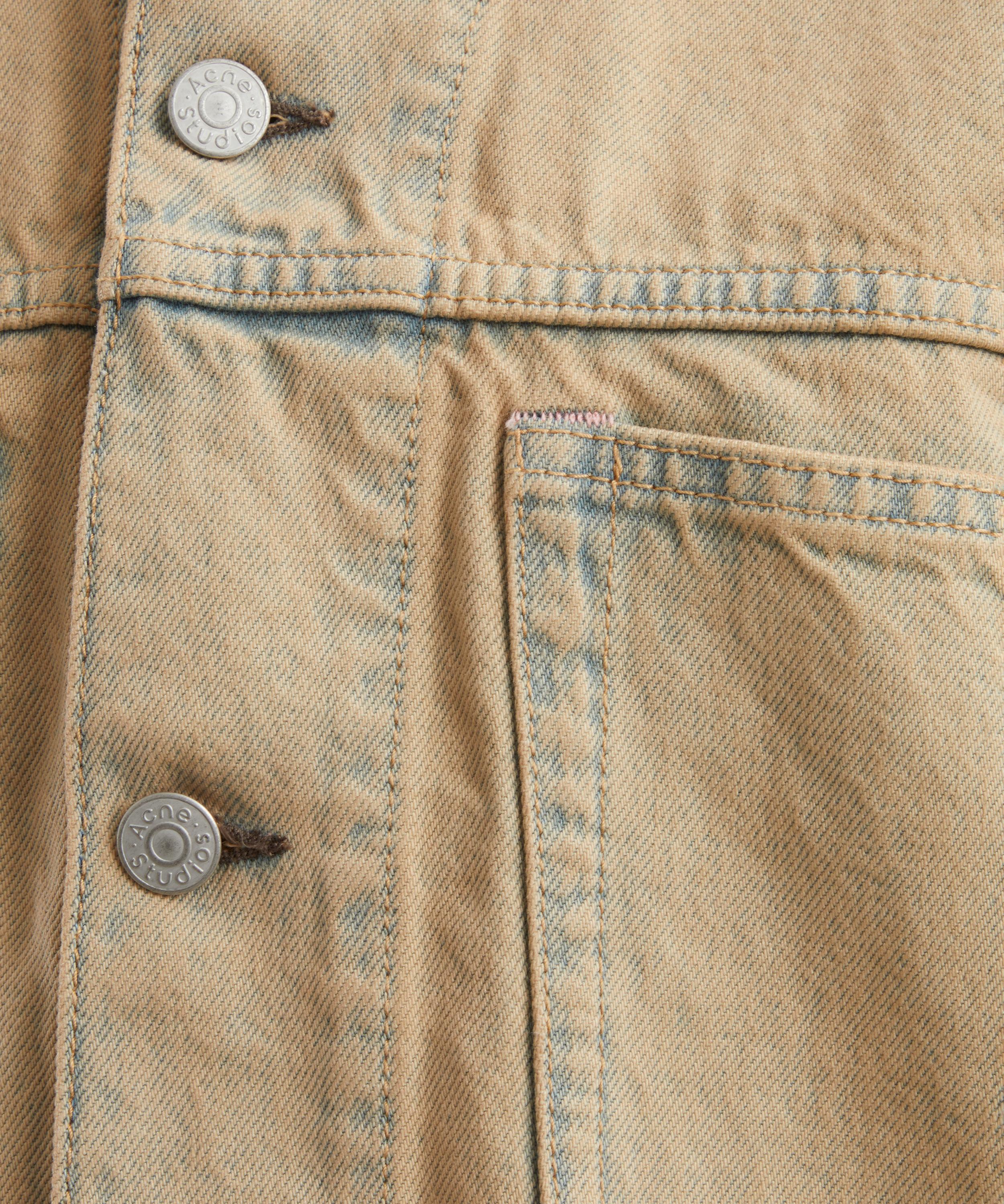 Acne Studios - Light Sand Cropped Denim Jacket image number 4