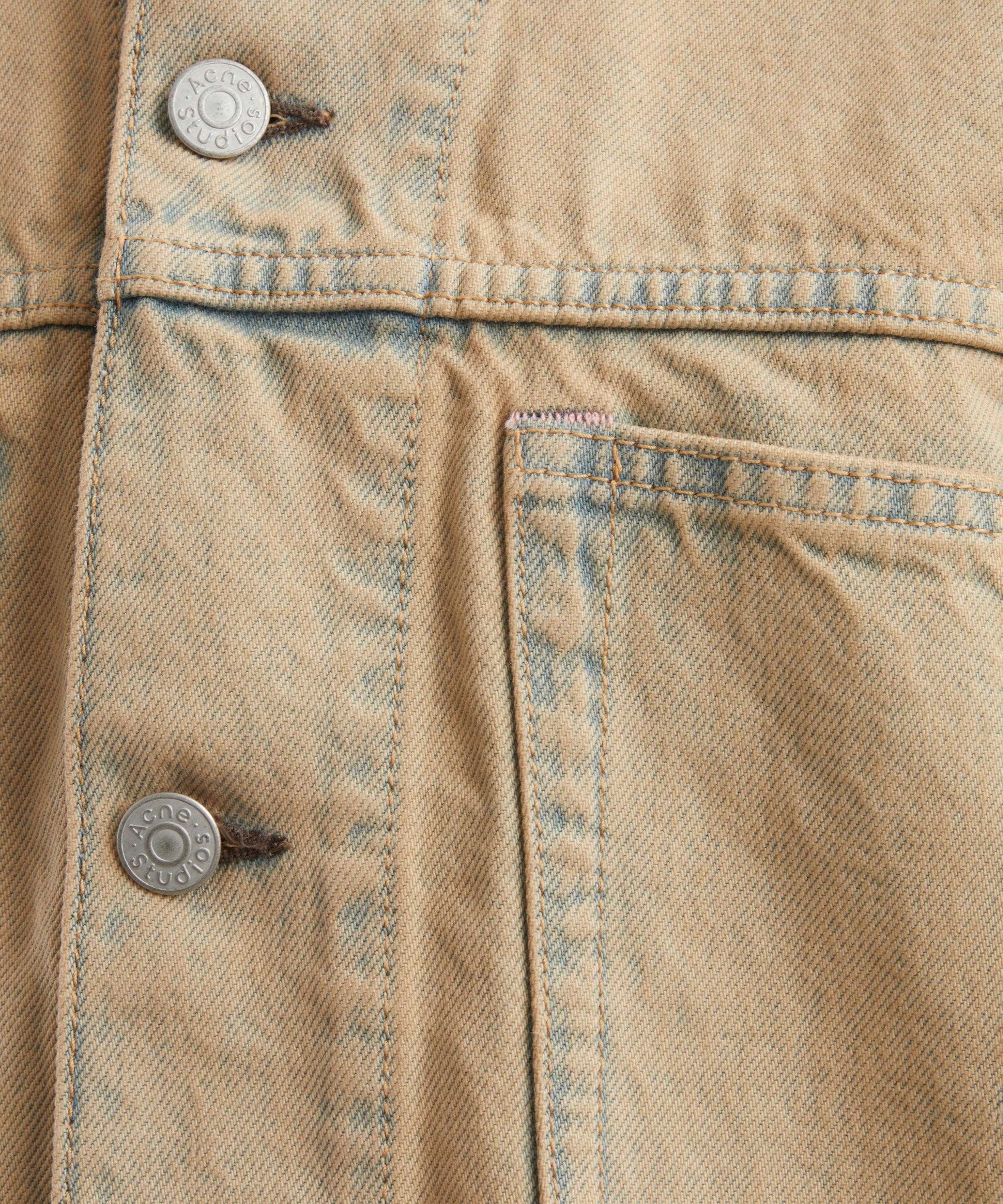 Acne Studios - Light Sand Cropped Denim Jacket image number 4