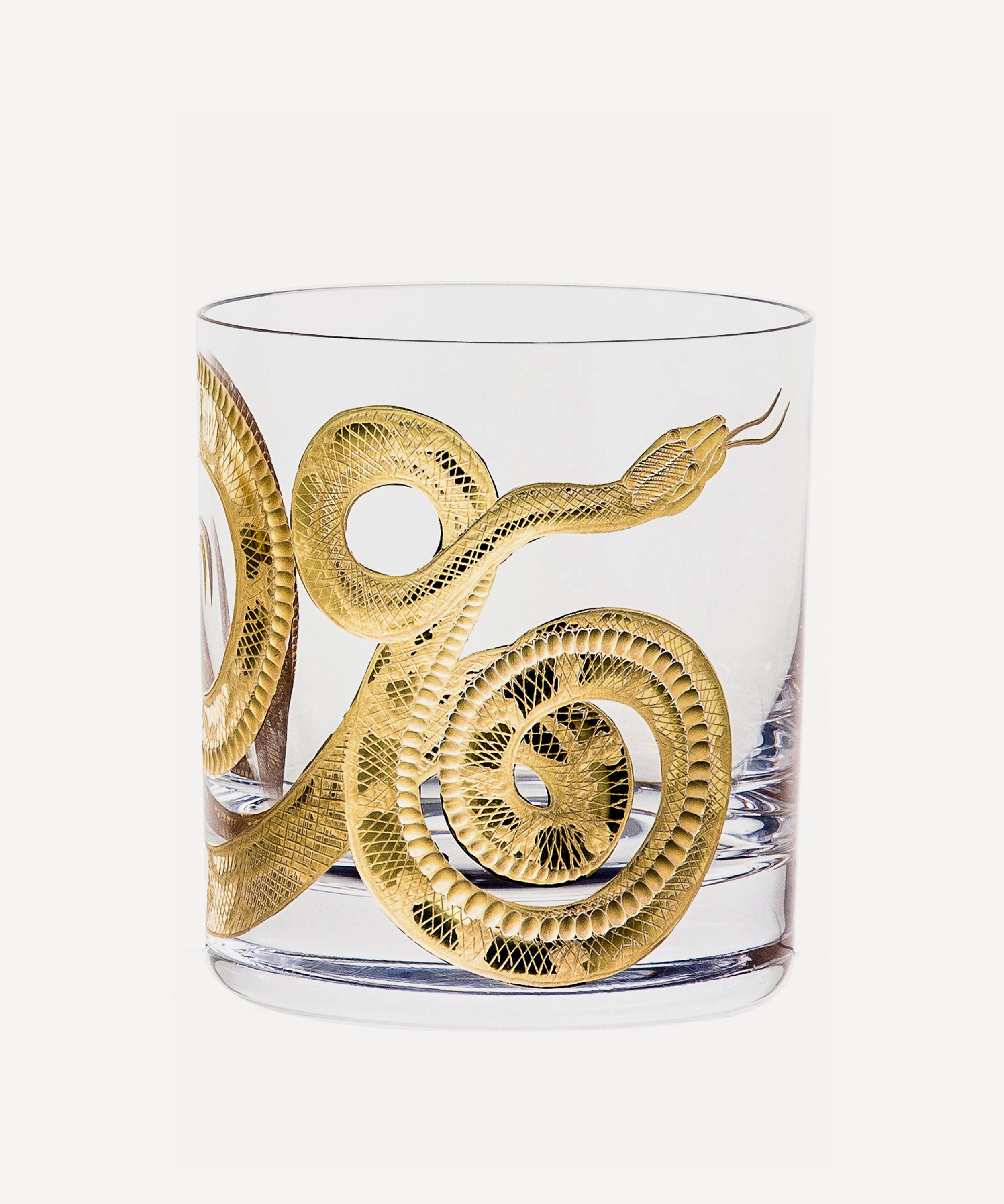 ARTĚL - Gilded Snake Double Old Fashioned Glass image number 0