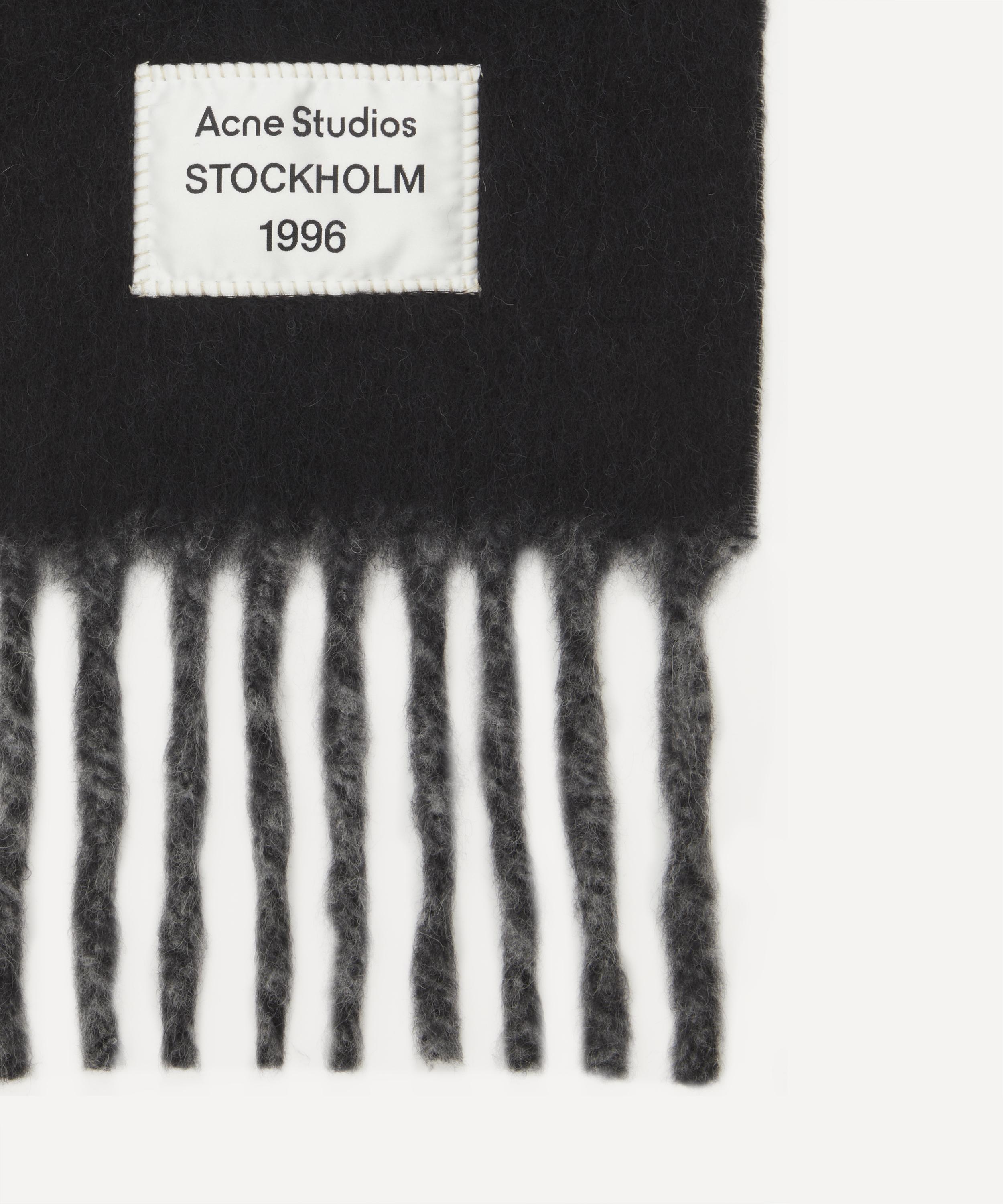 Acne Studios - Fringed Logo Scarf image number 2
