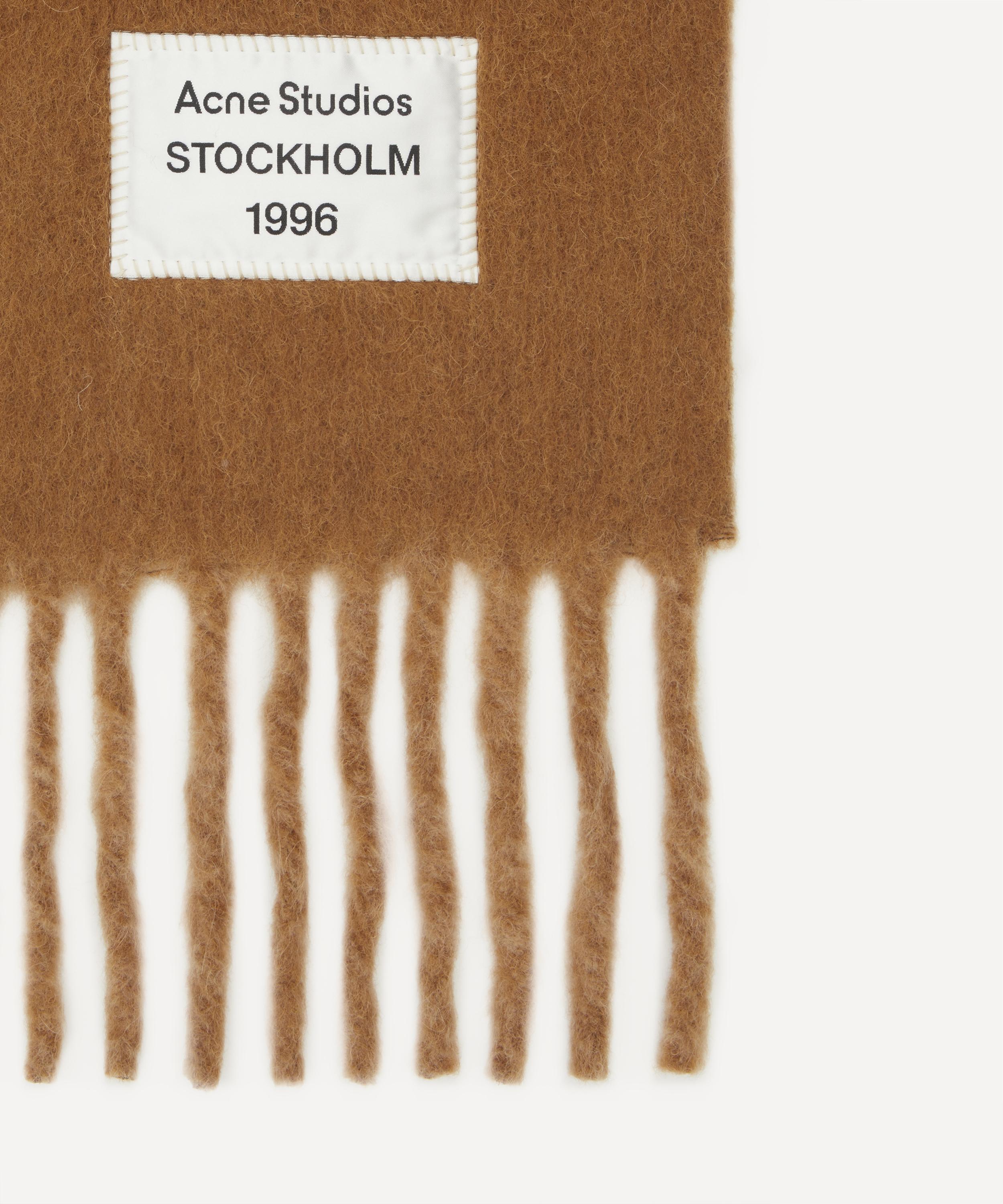Acne Studios - Fringed Logo Scarf image number 2