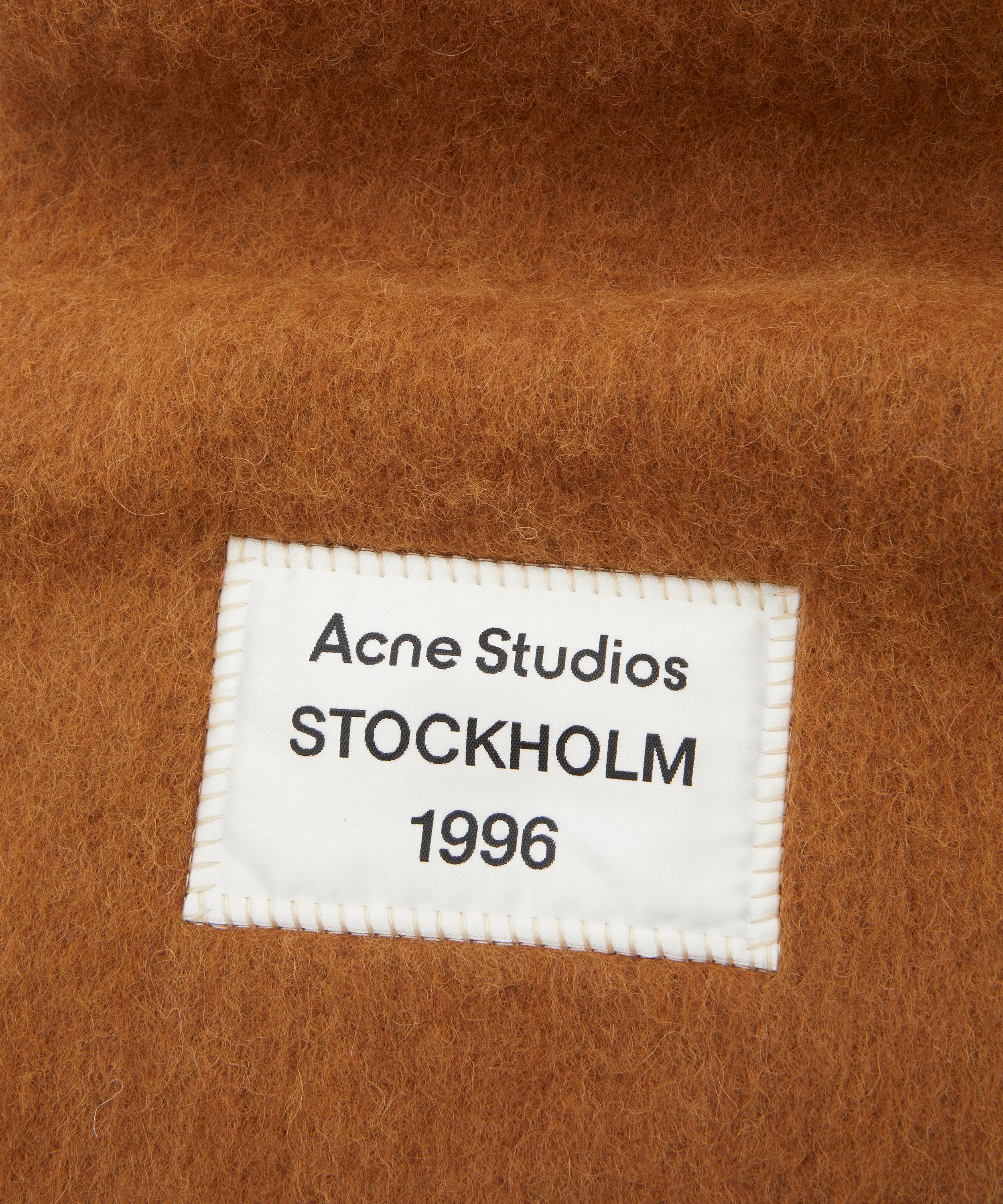 Acne Studios - Fringed Logo Scarf image number 3
