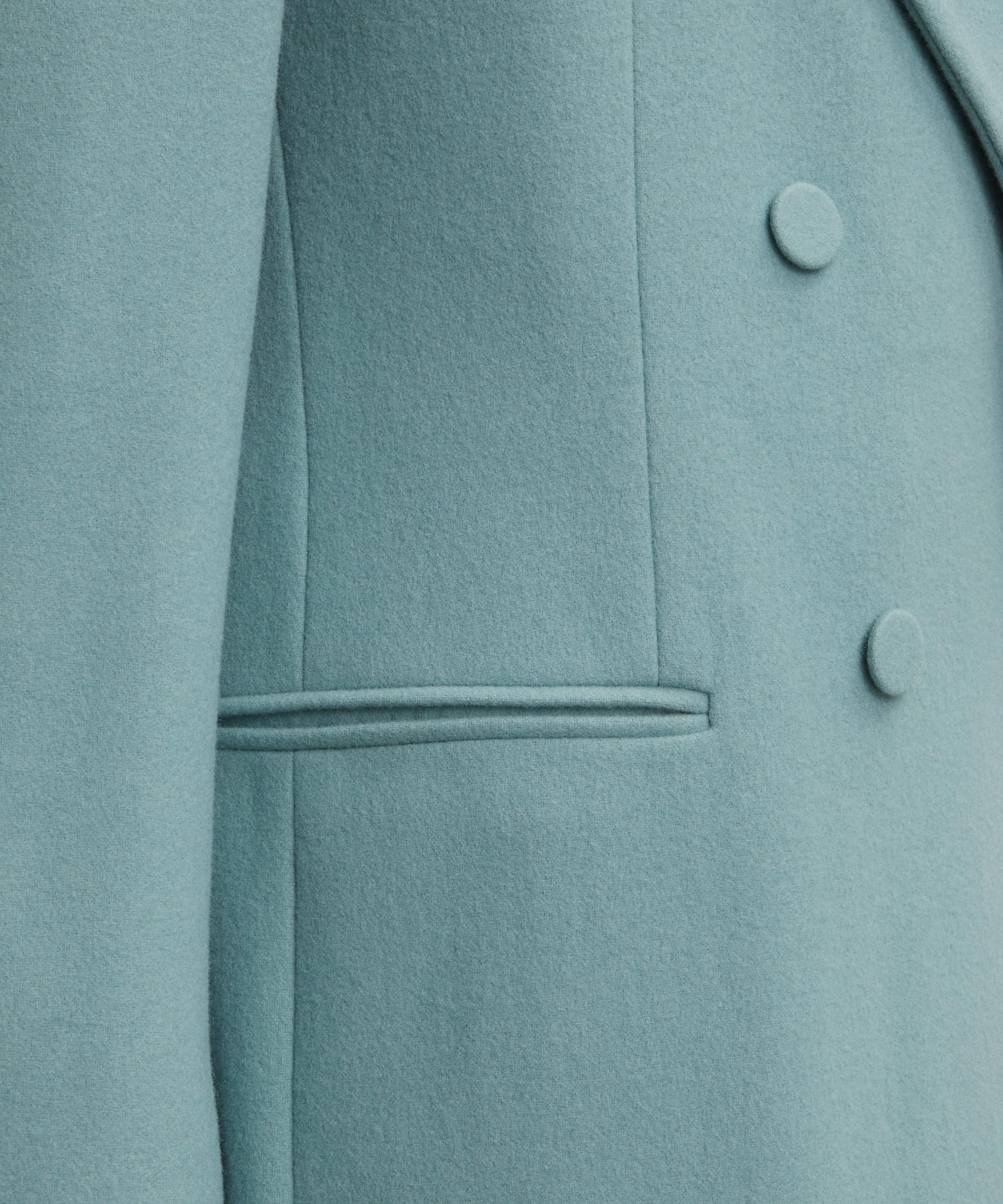 Dries Van Noten - Mint Double-Breasted Wool Coat image number 4