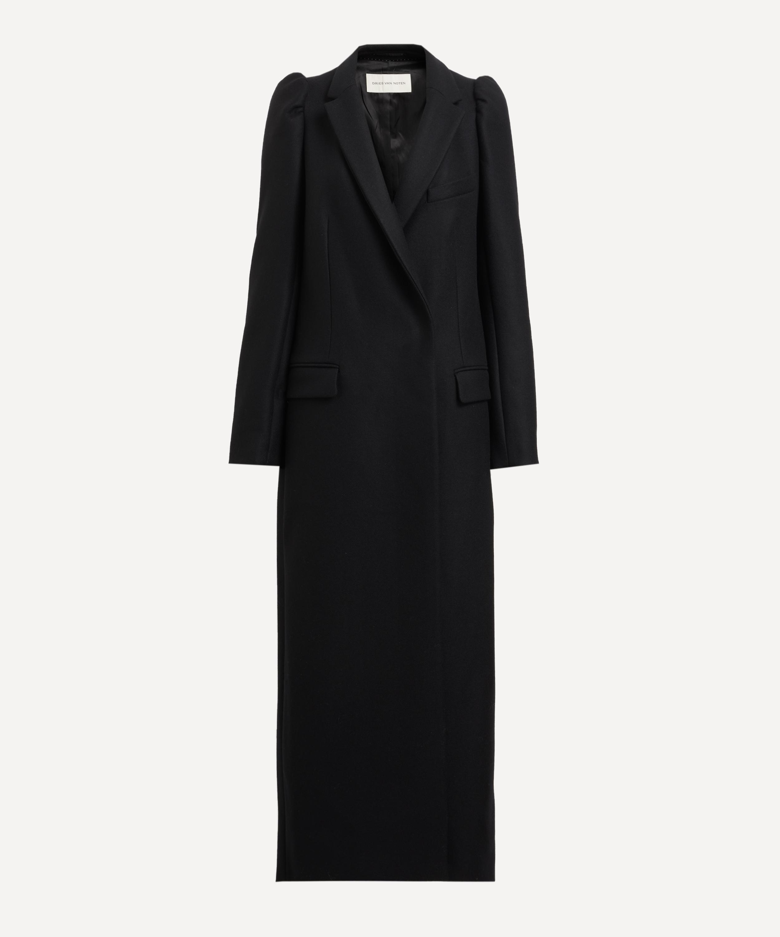 Dries Van Noten - Double-Breasted Gathered Sleeve Wool Coat