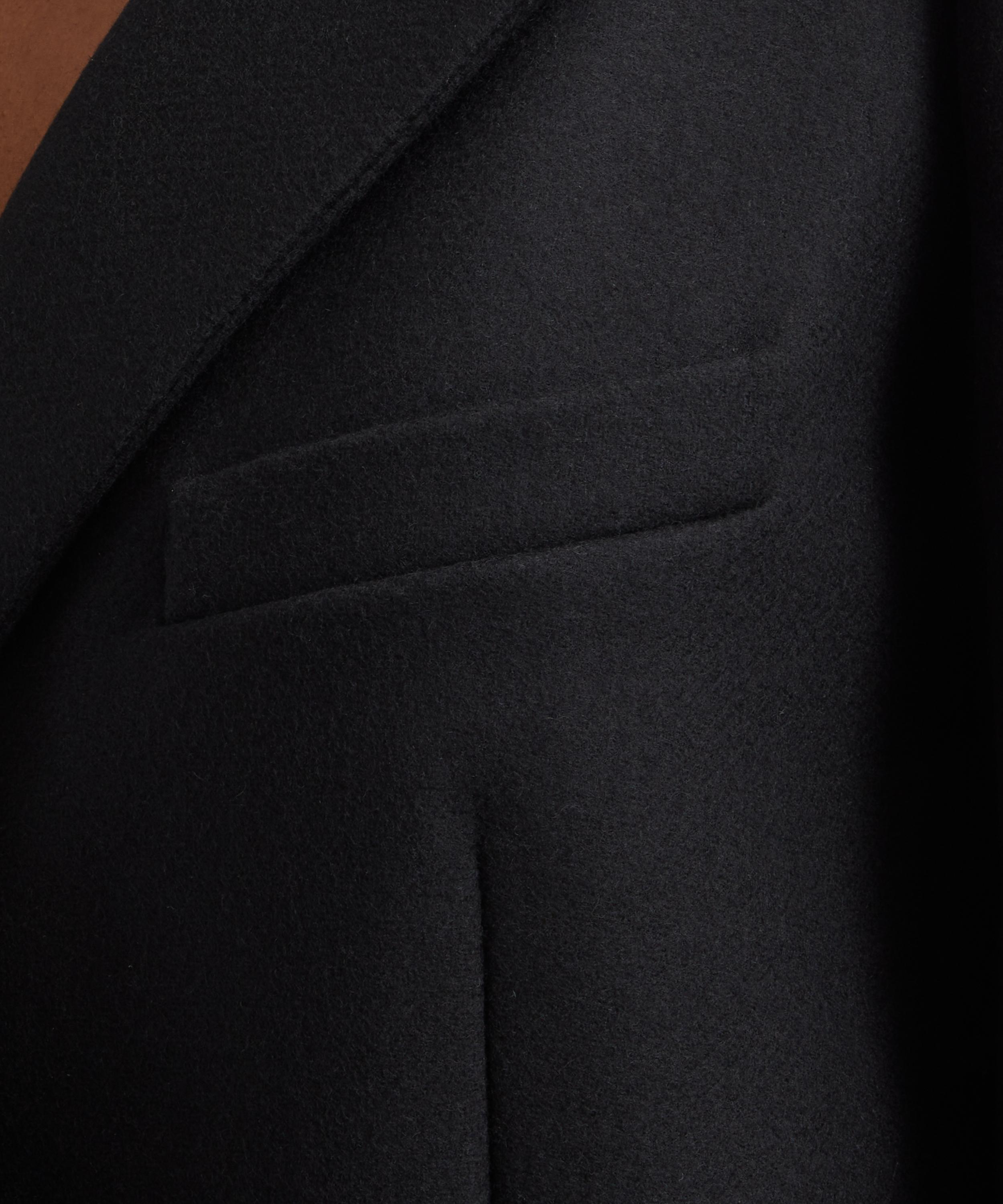 Dries Van Noten - Double-Breasted Gathered Sleeve Wool Coat image number 4