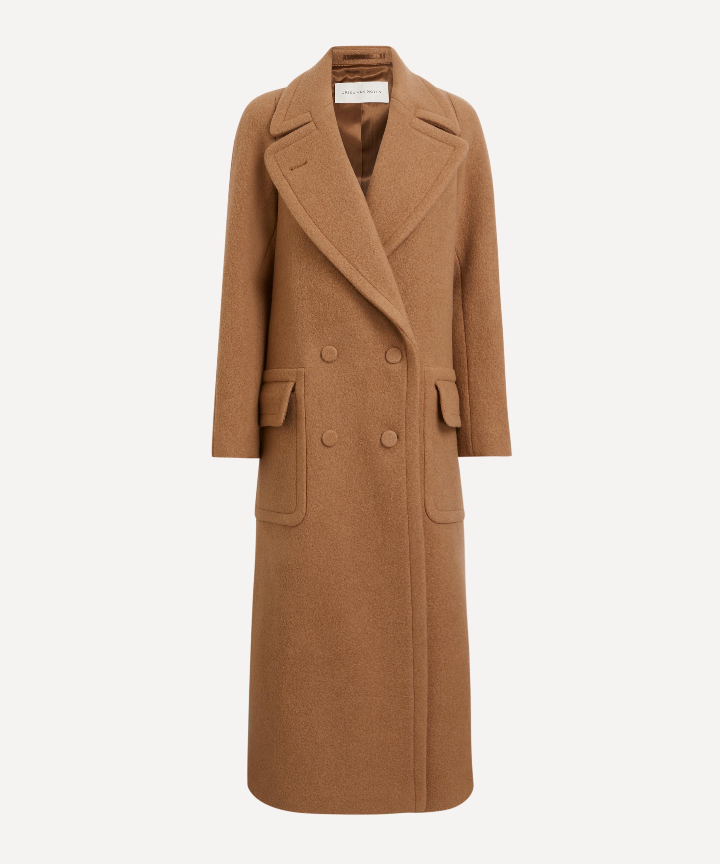 Dries Van Noten Camel Double Breasted Wool Coat Liberty