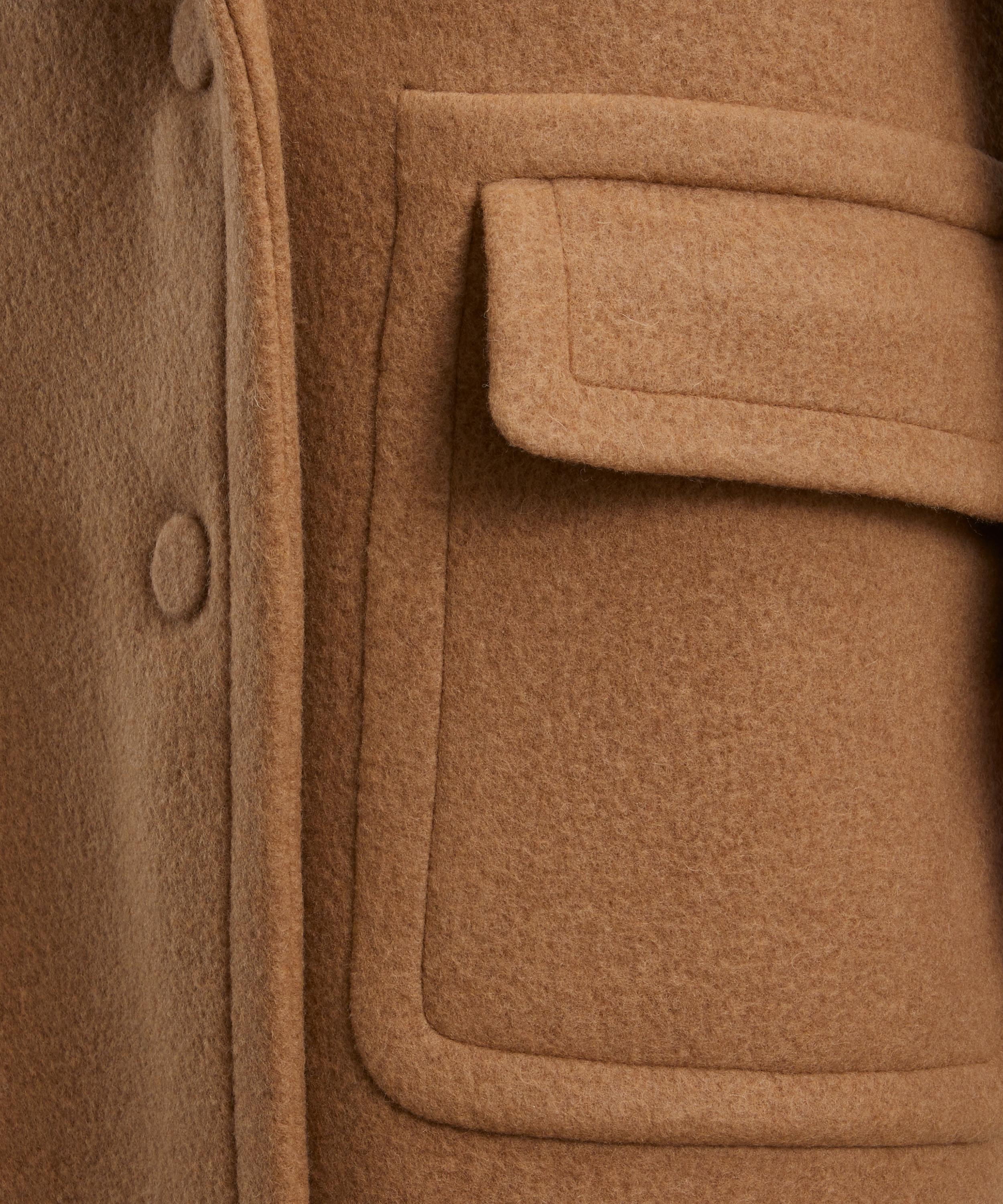 Dries Van Noten - Camel Double-Breasted Wool Coat image number 4