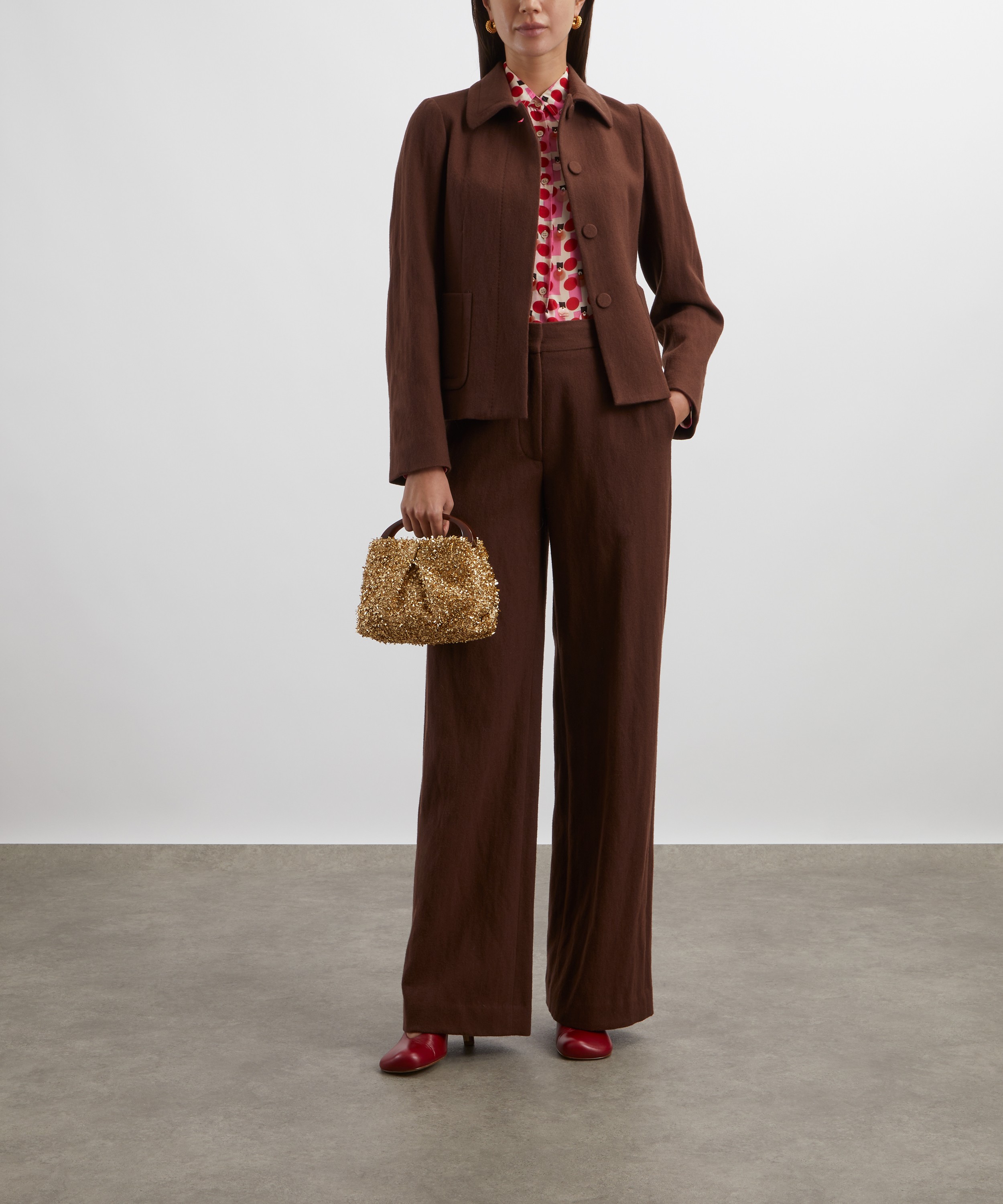 Dries Van Noten - Brown Wool-Blend Jacket image number 1