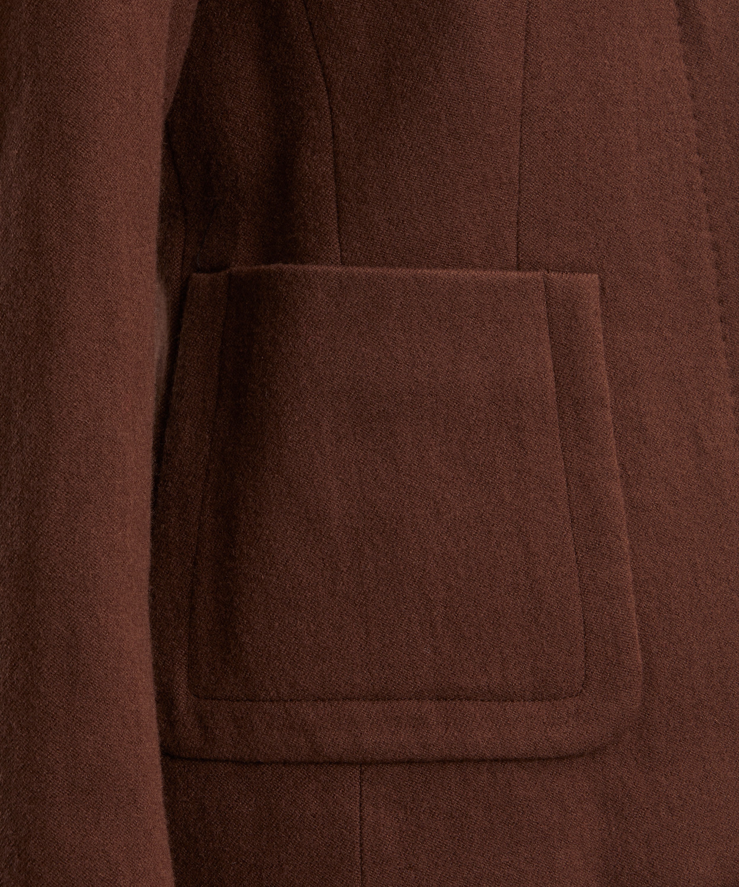 Dries Van Noten - Brown Wool-Blend Jacket image number 4