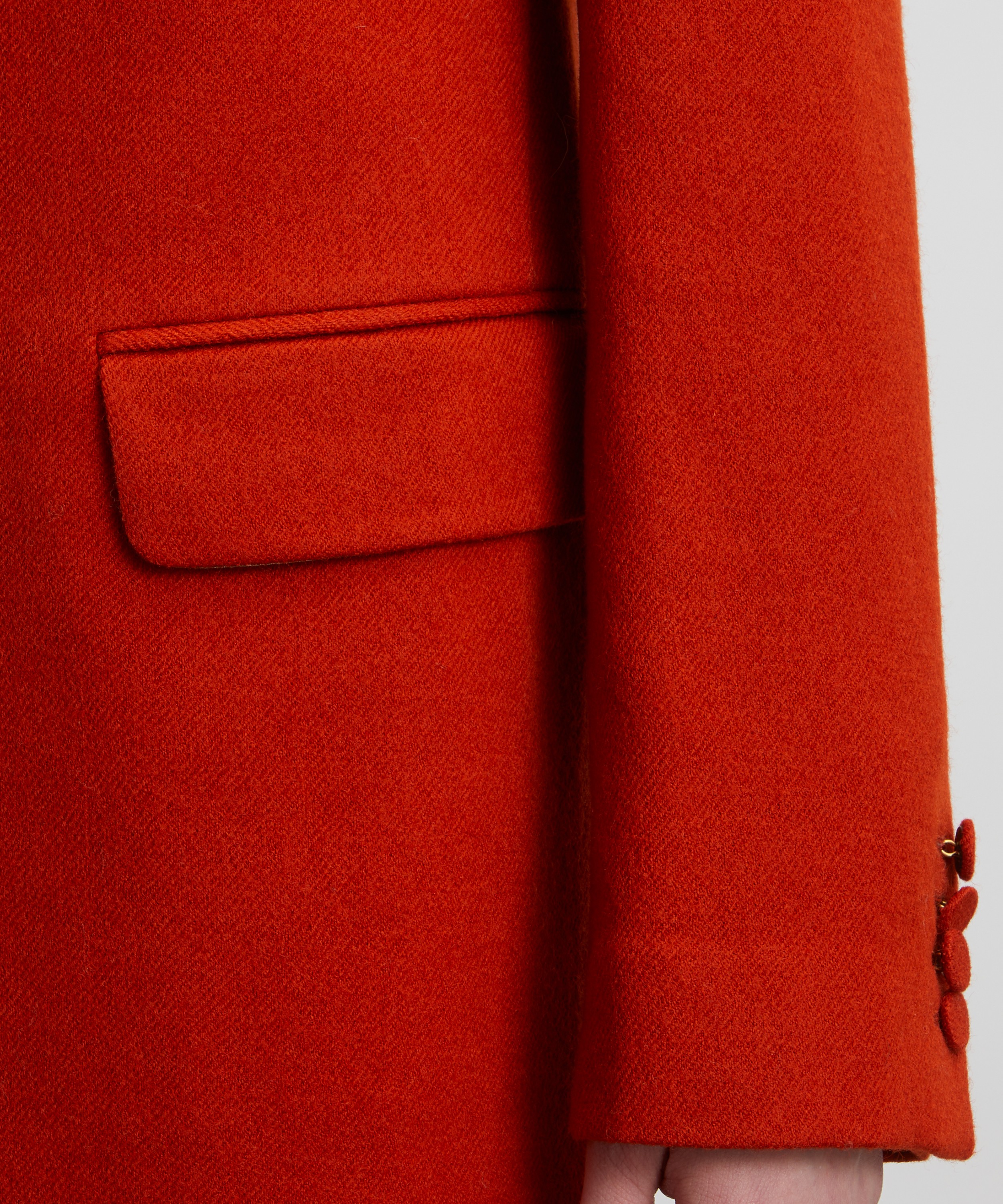 Dries Van Noten - Red Single-Breasted Wool Blazer image number 4