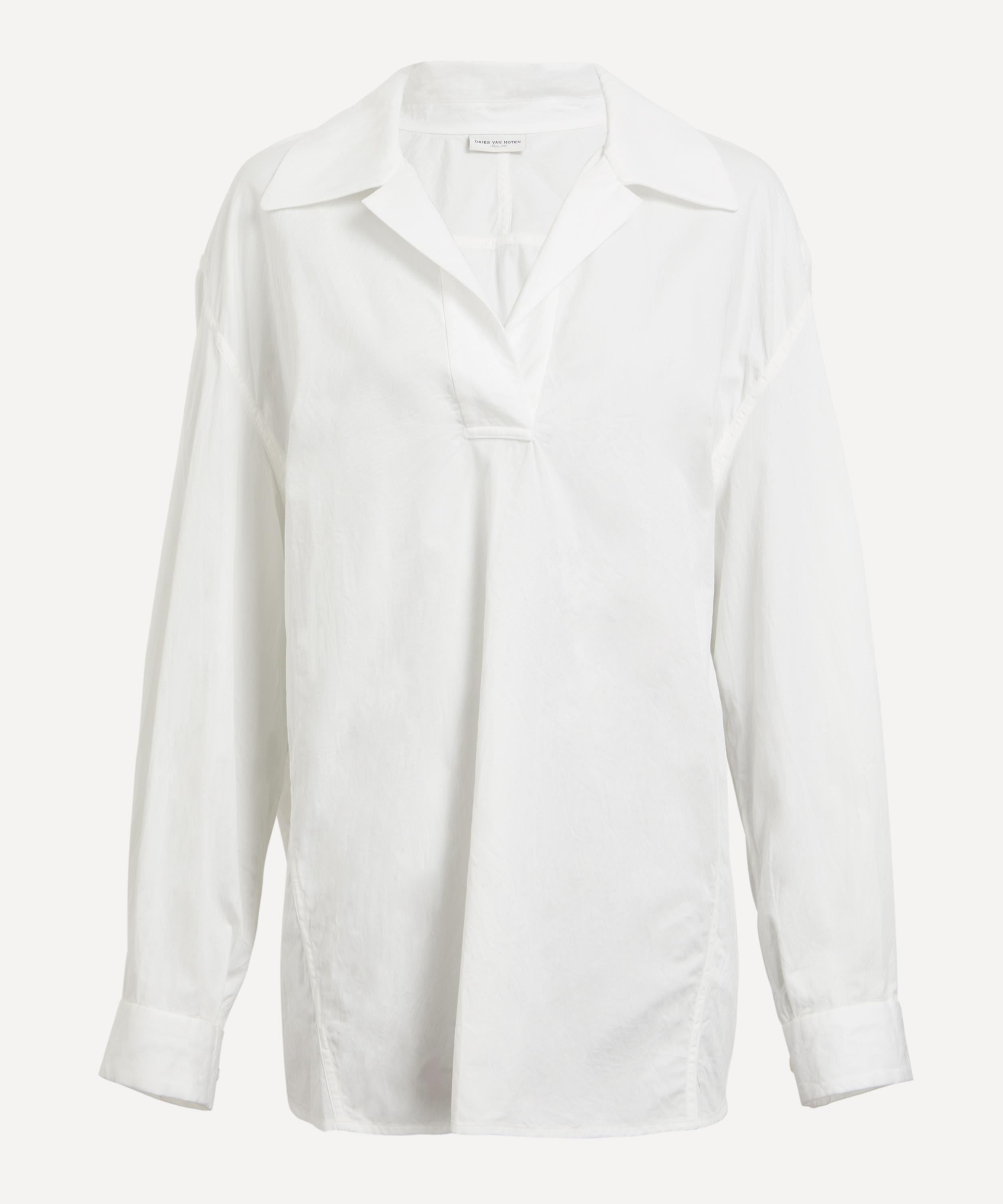 Dries Van Noten - Collared Cotton Blouse image number 0