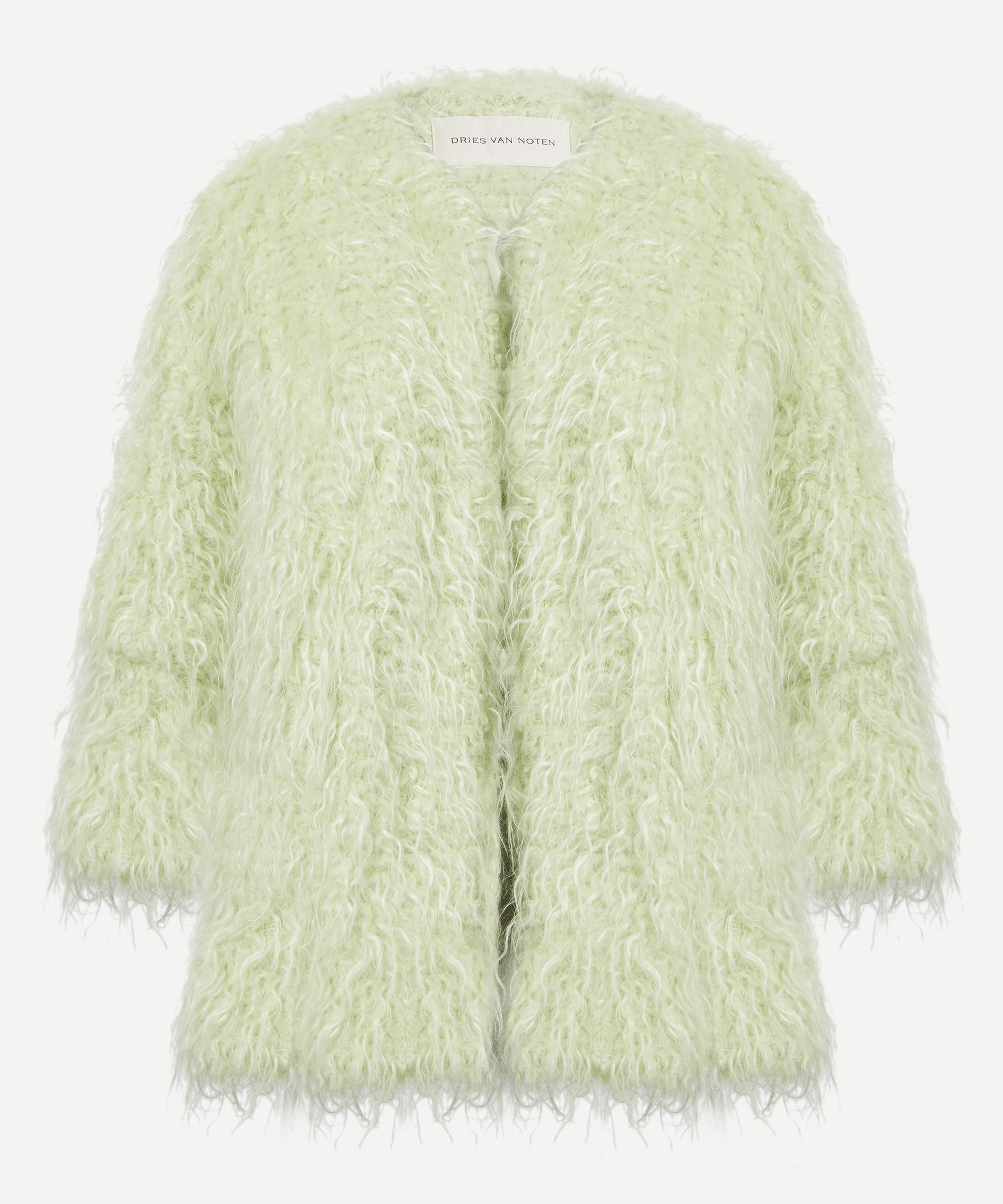 Dries Van Noten - Mint Faux-Shearling Wool-Mohair Jacket image number 0