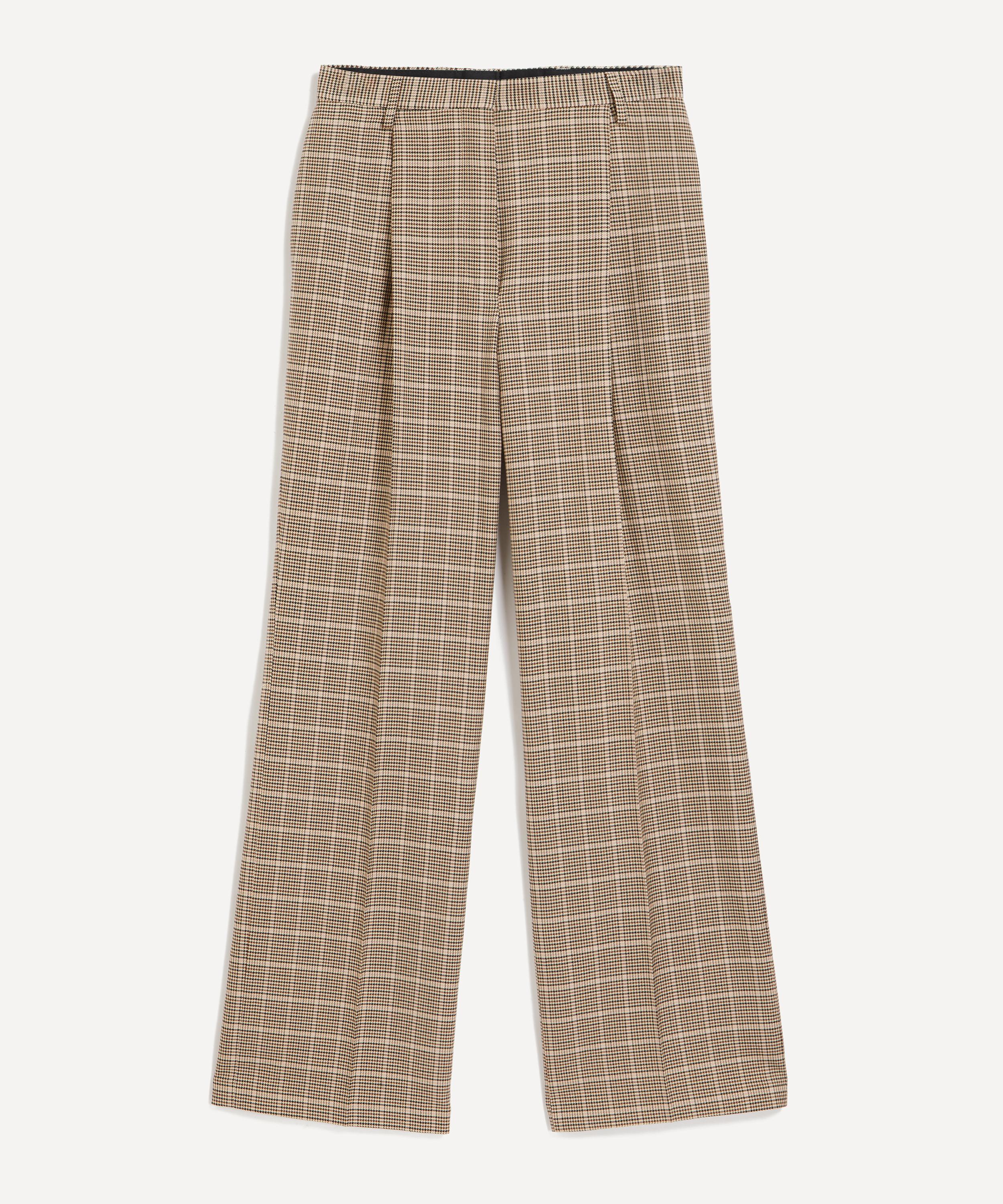 Dries Van Noten - Checked Wool Wide-Leg Trousers image number 0