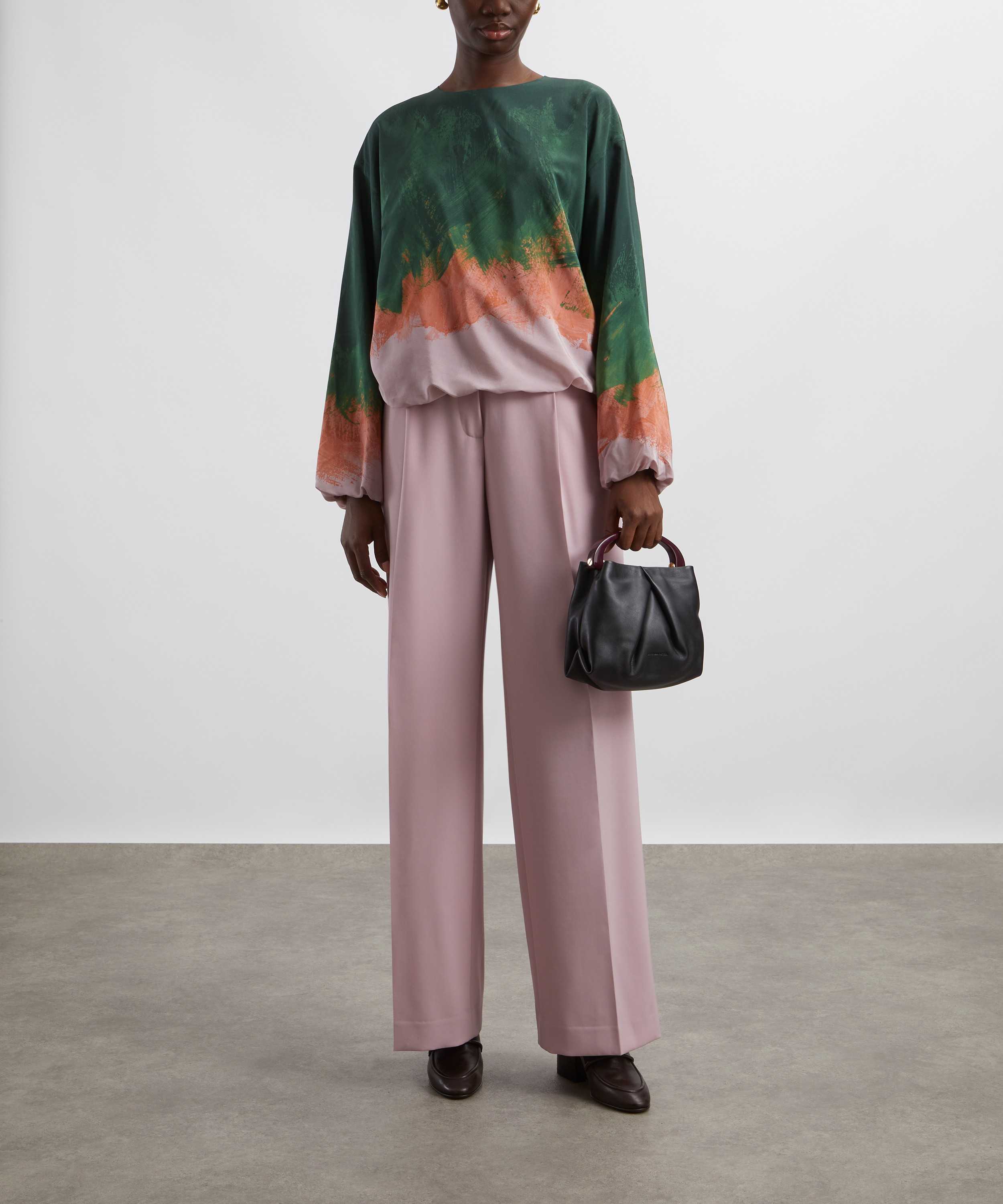 Dries Van Noten - Loose Pleated Wool Gabardine Trousers image number 1