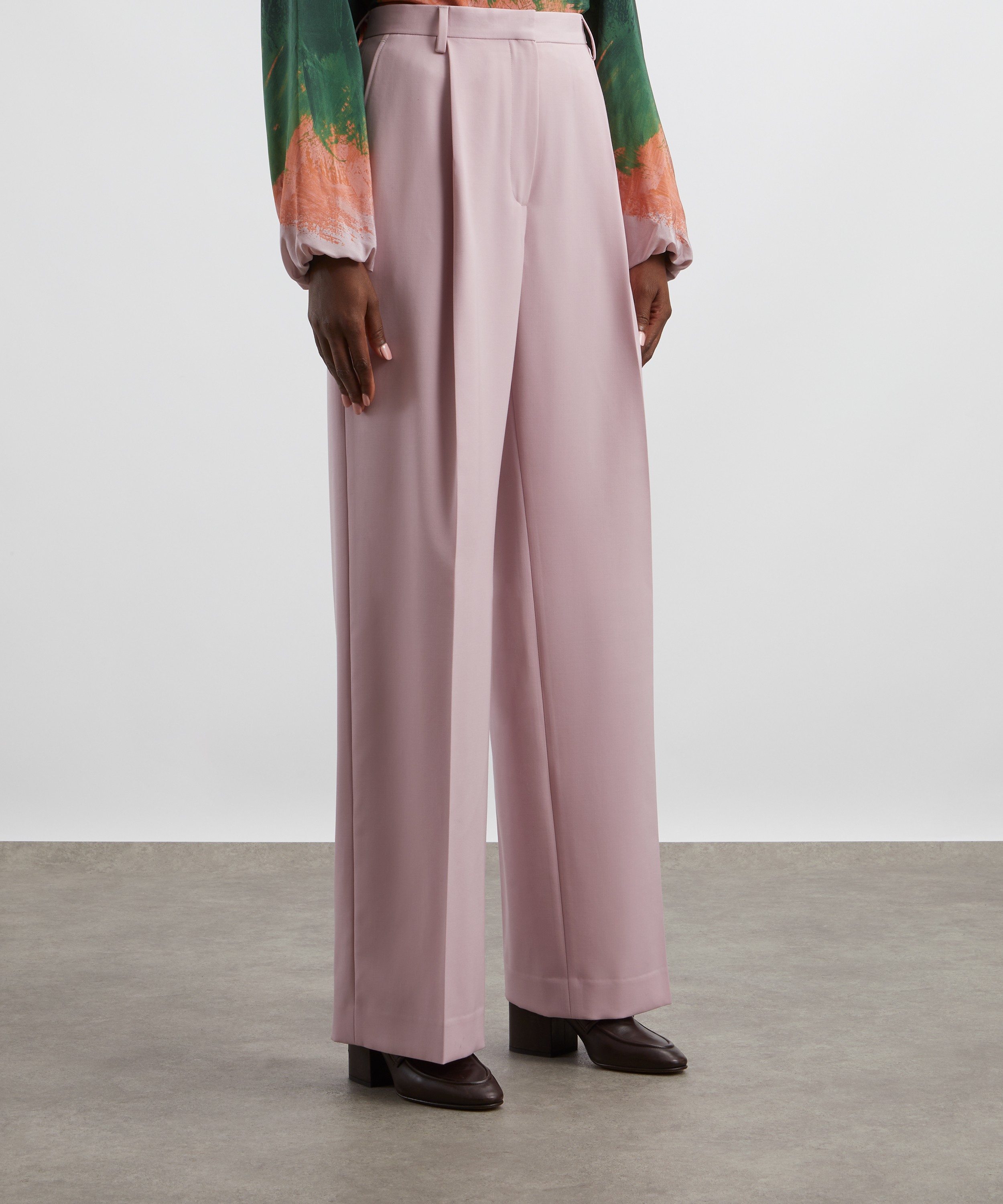 Dries Van Noten - Loose Pleated Wool Gabardine Trousers image number 2