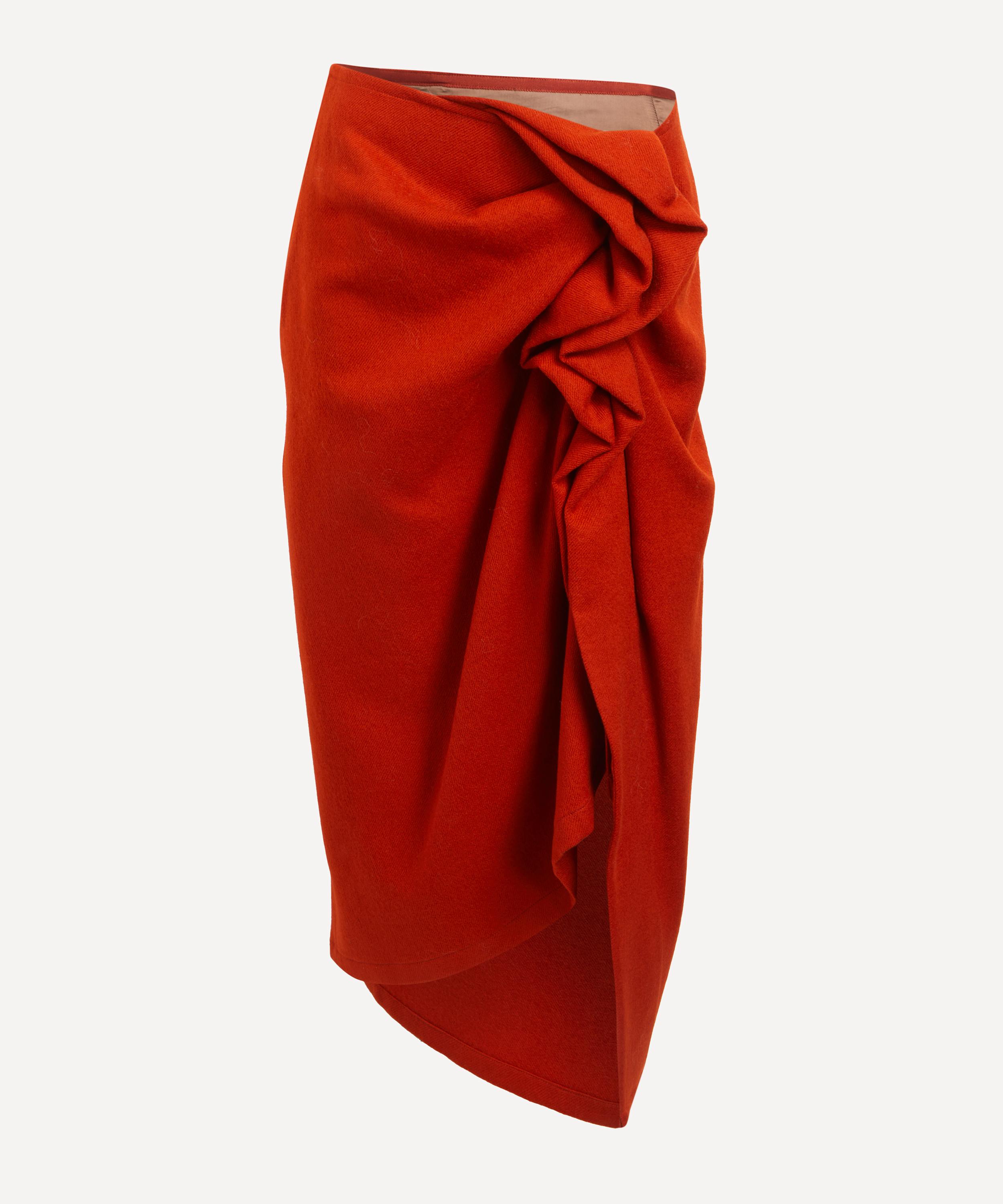 Dries Van Noten - Draped Wool Gabardine Midi Skirt image number 0