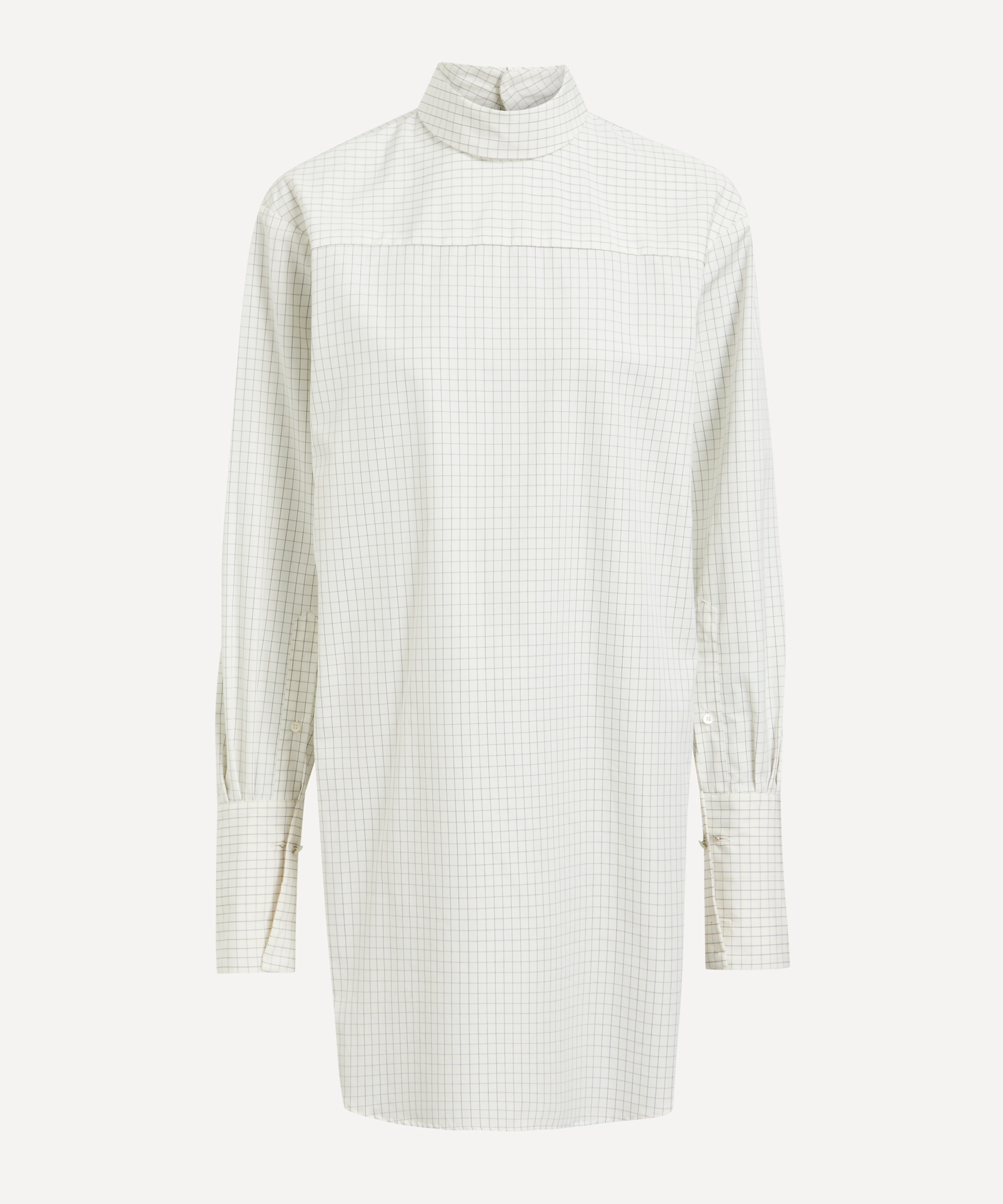 Dries Van Noten - Oversized Check Cotton Poplin Shirt image number 0