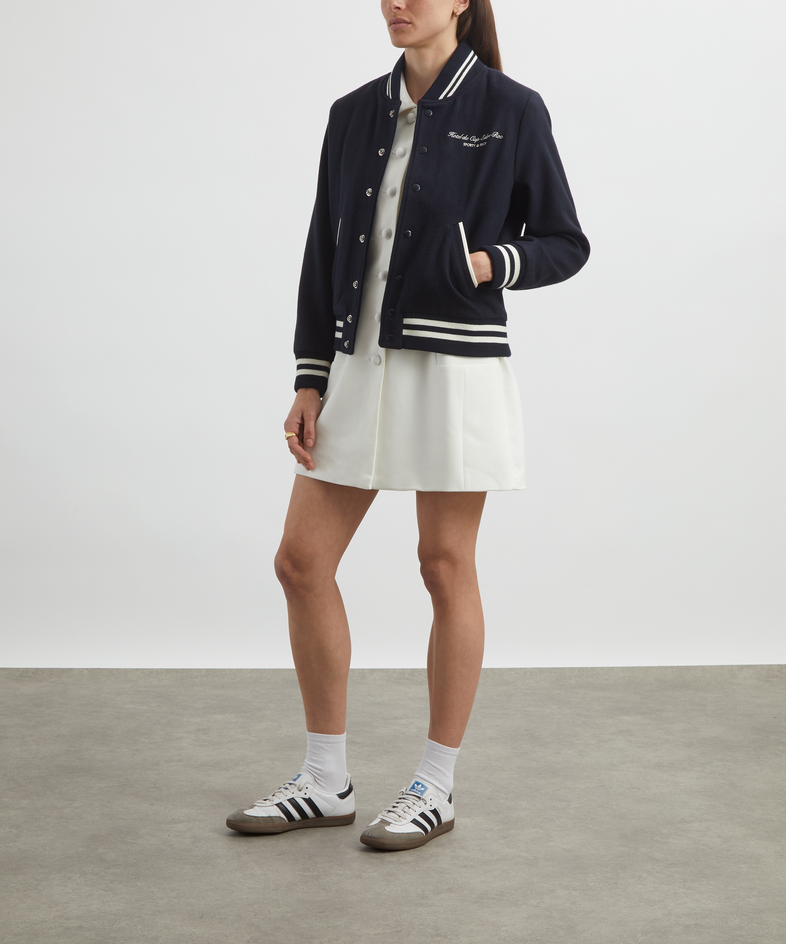 Sporty & Rich - Eden Crest Kennedy Wool Varsity Jacket image number 1