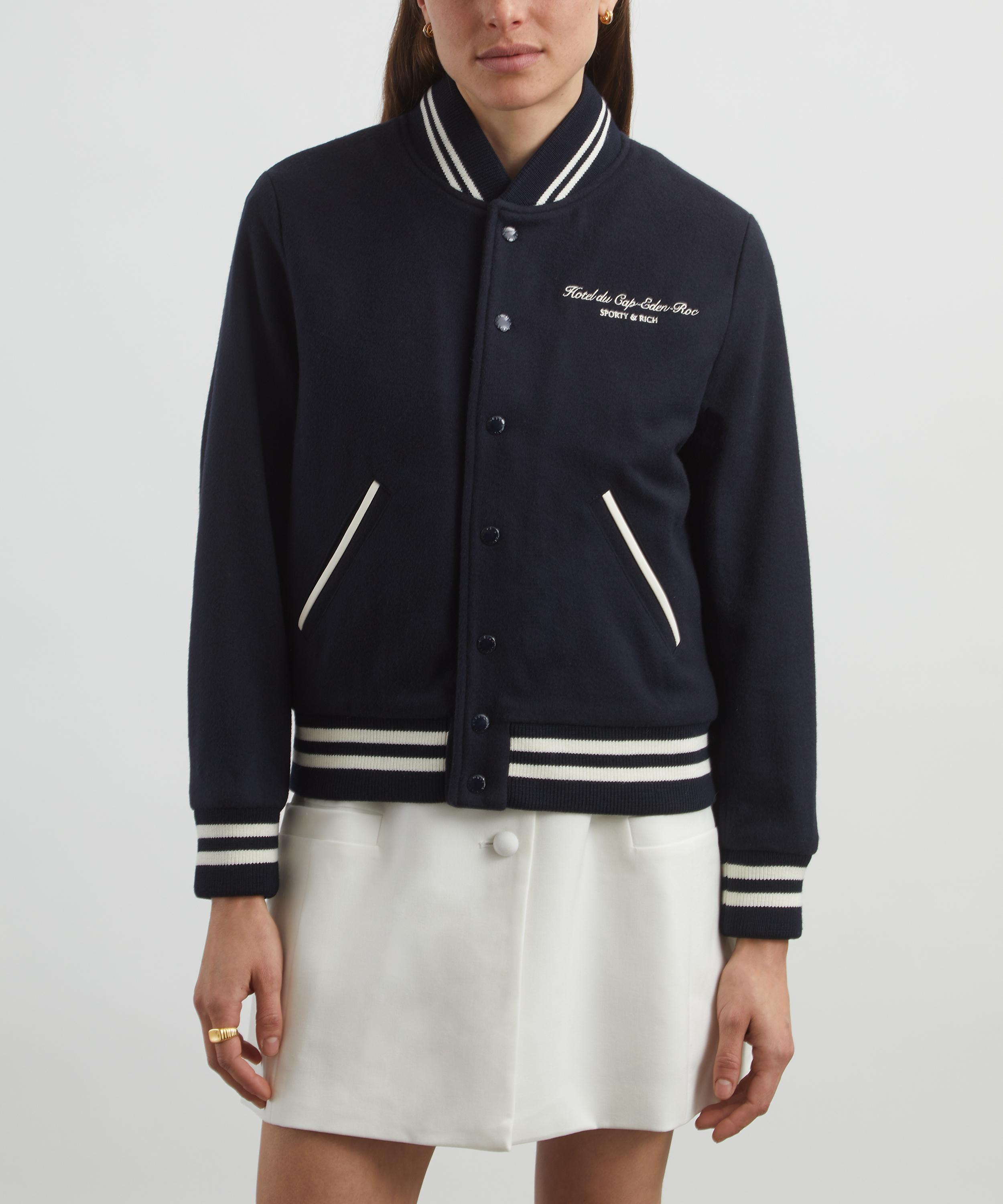 Sporty & Rich - Eden Crest Kennedy Wool Varsity Jacket image number 2