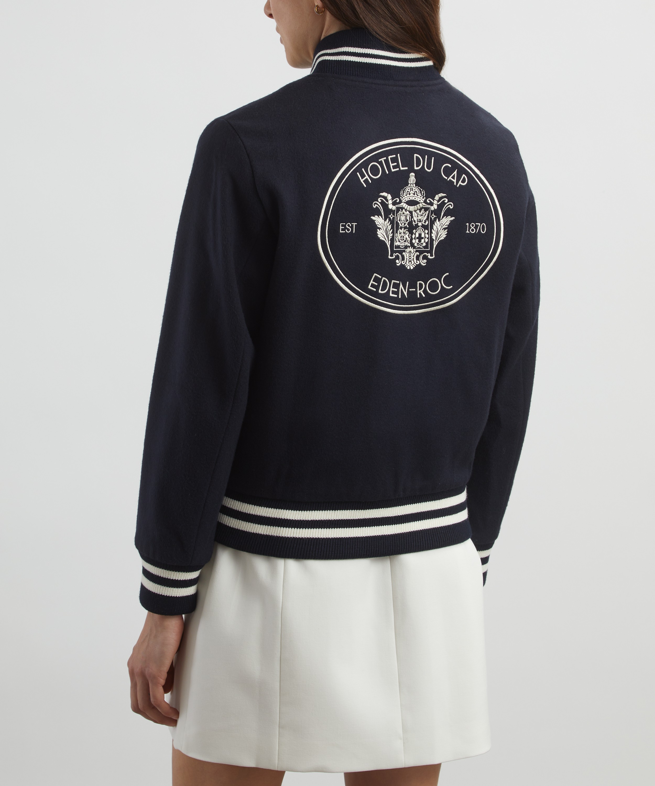 Sporty & Rich - Eden Crest Kennedy Wool Varsity Jacket image number 3