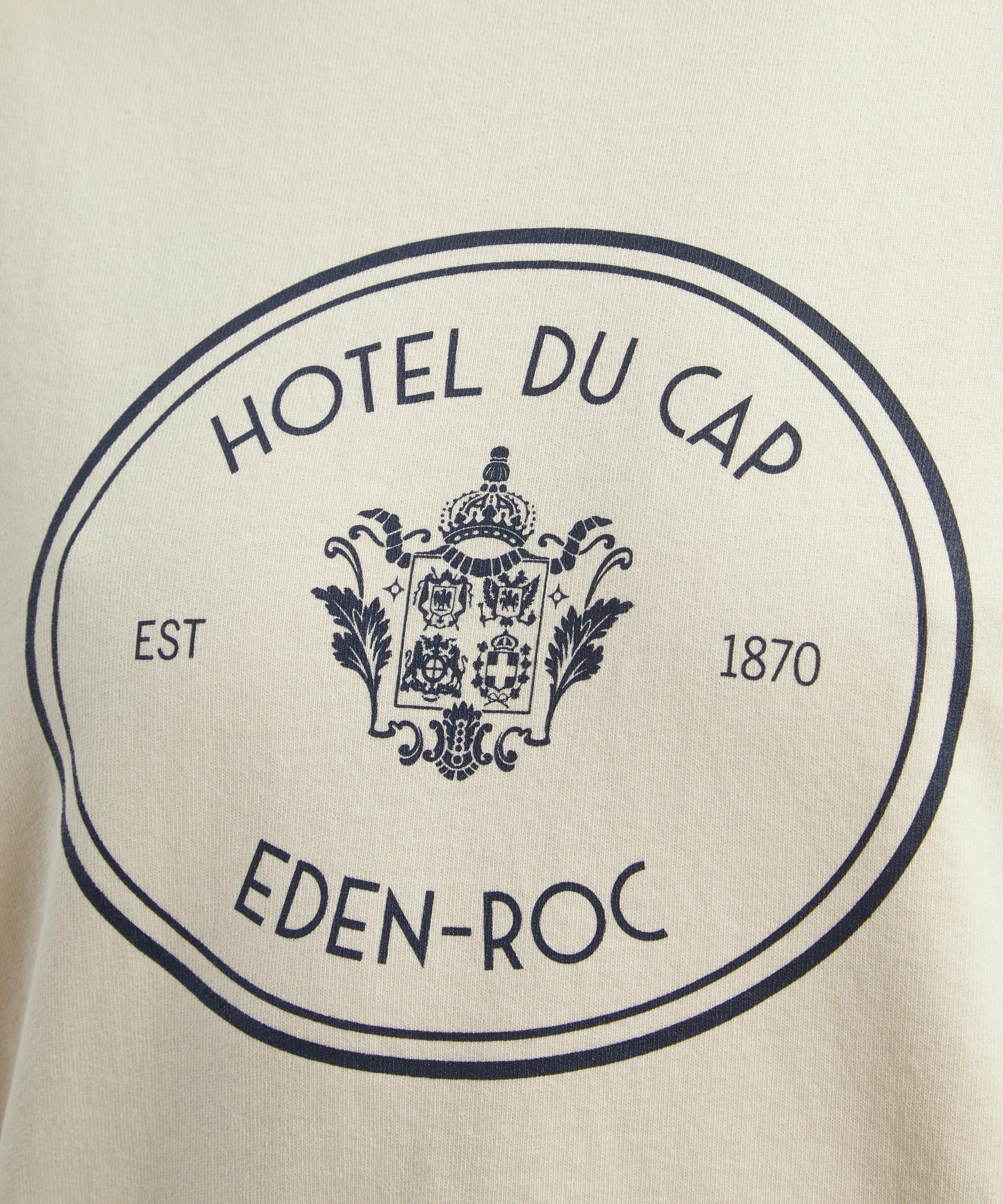 Sporty & Rich - Cream Eden Crest Kennedy Crew-Neck Sweatshirt image number 4