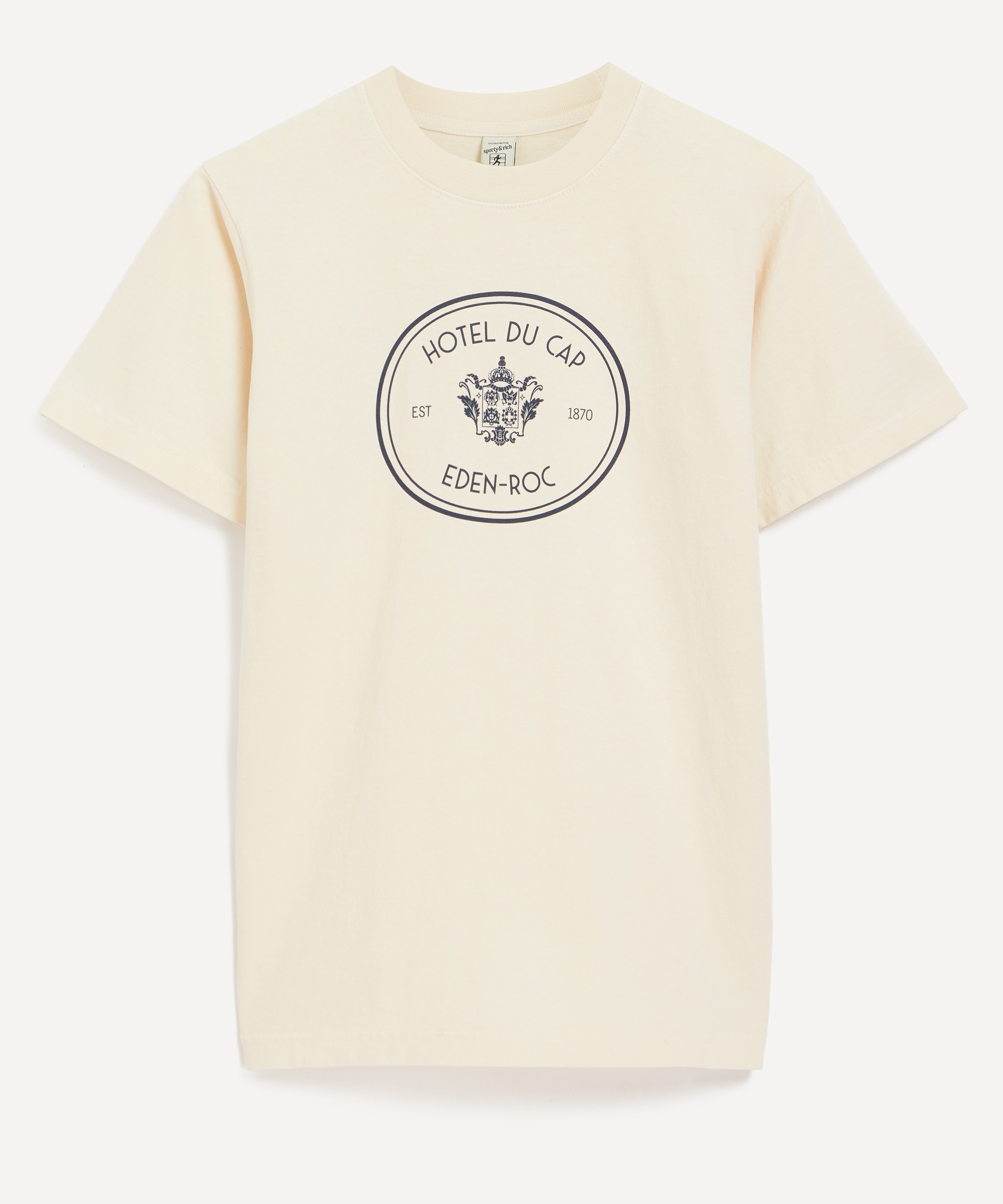 Sporty & Rich - Cream Eden Crest Kennedy T-Shirt