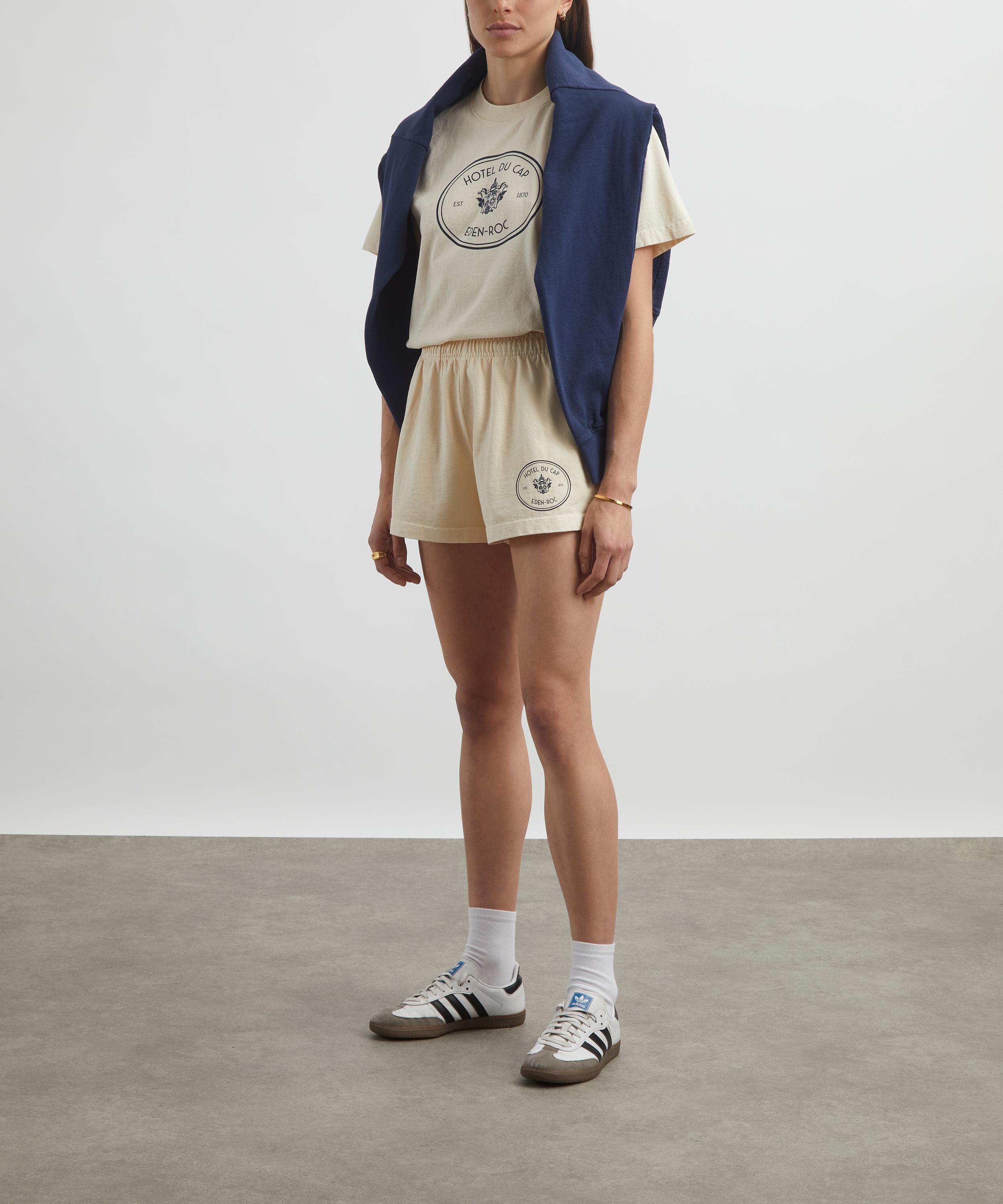 Sporty & Rich - Cream Eden Crest Kennedy T-Shirt image number 1