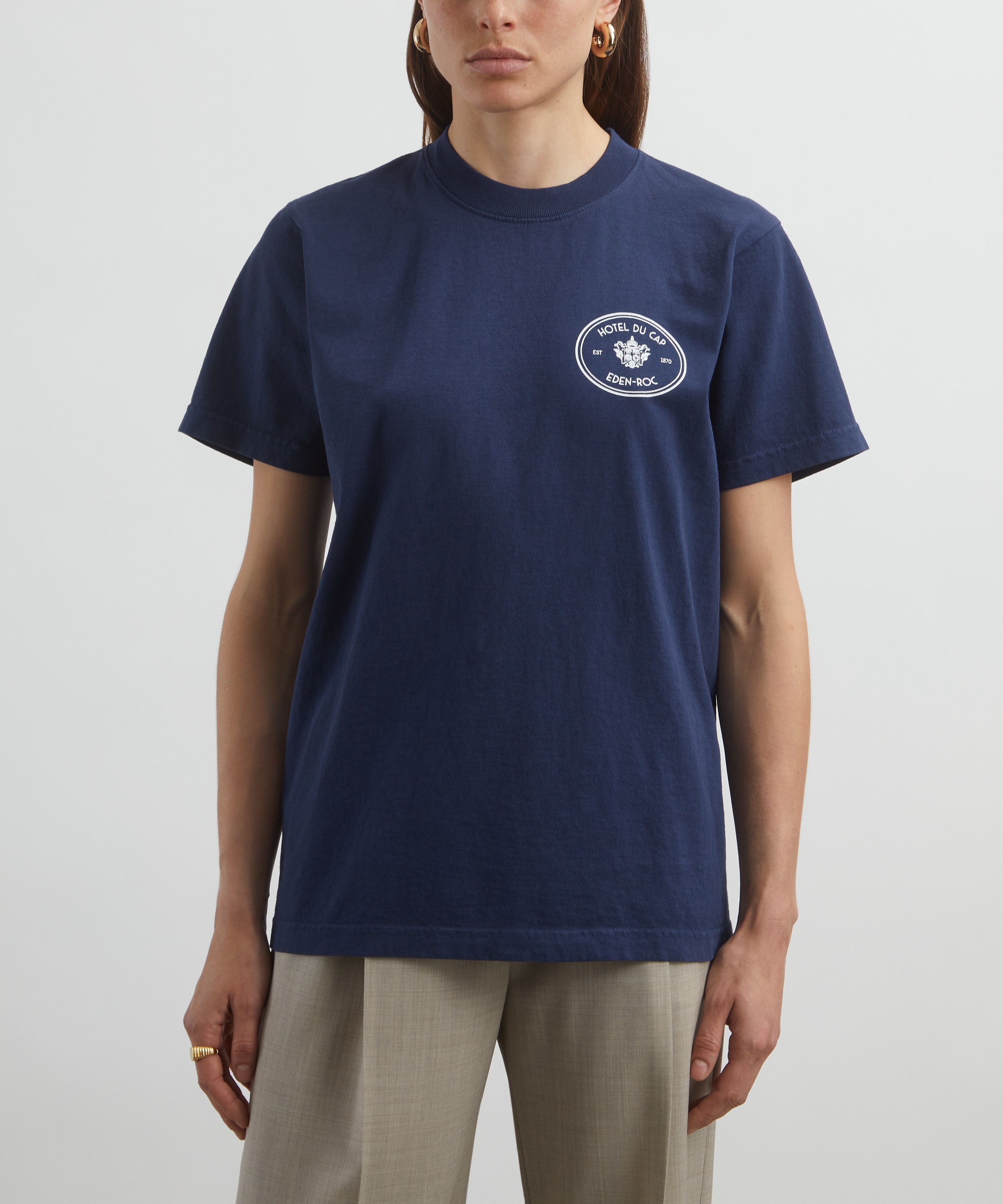 Sporty & Rich - Navy Eden Crest Kennedy T-Shirt image number 2