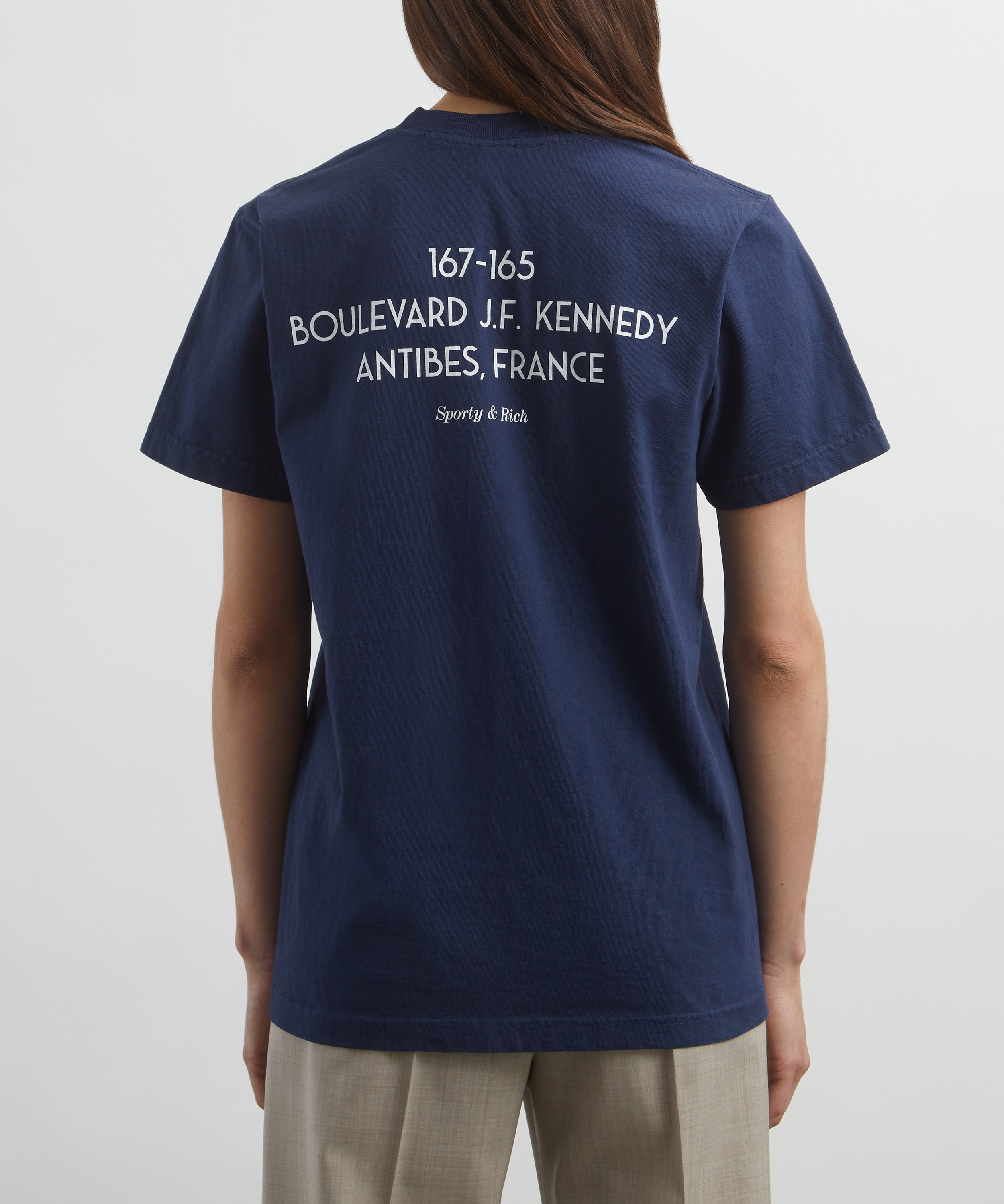 Sporty & Rich - Navy Eden Crest Kennedy T-Shirt image number 3