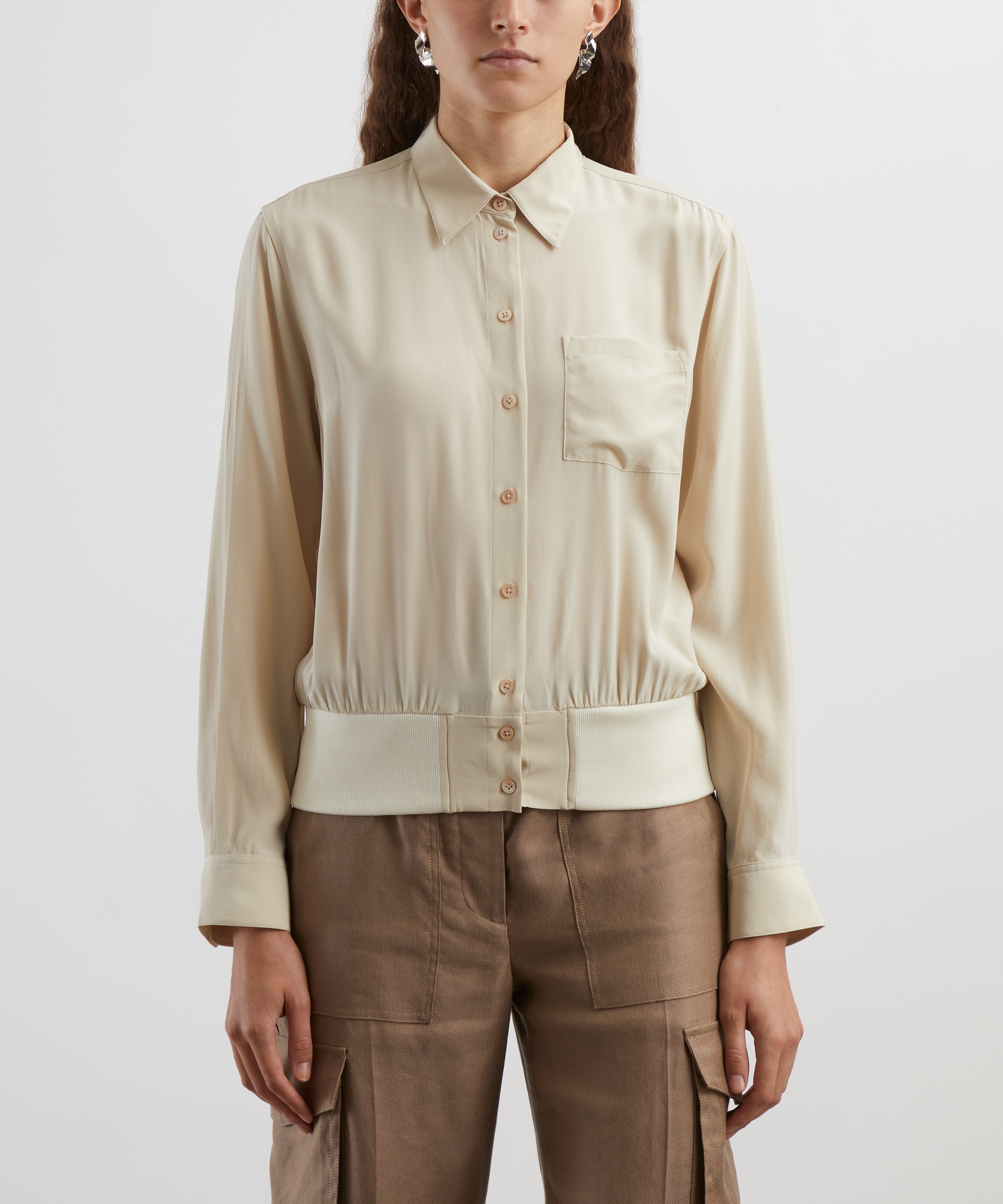 Helmut Lang - Silk Bomber Shirt image number 2