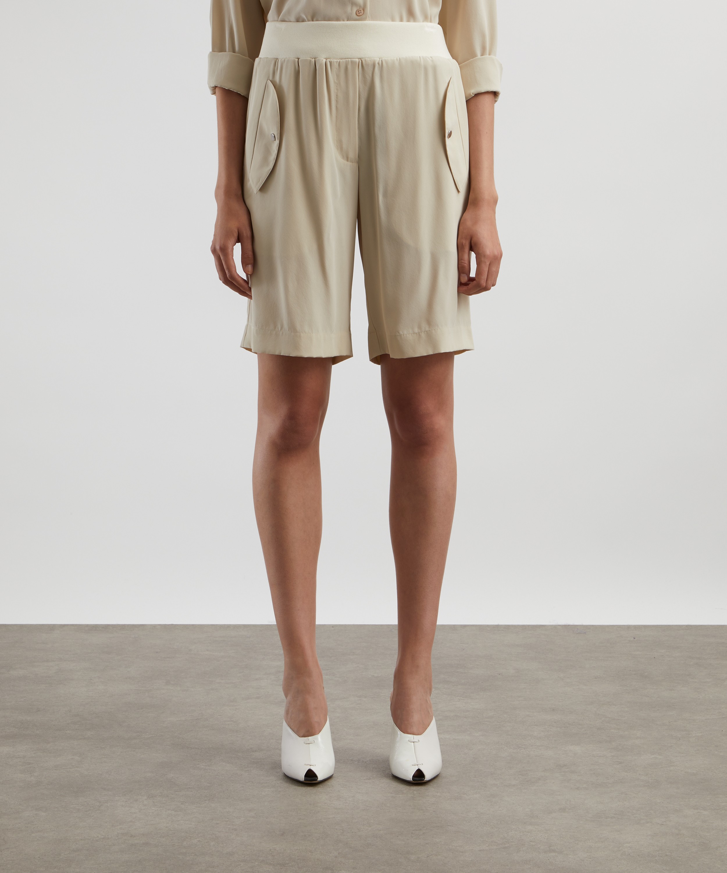 Helmut Lang - Silk Bomber Shorts image number 2