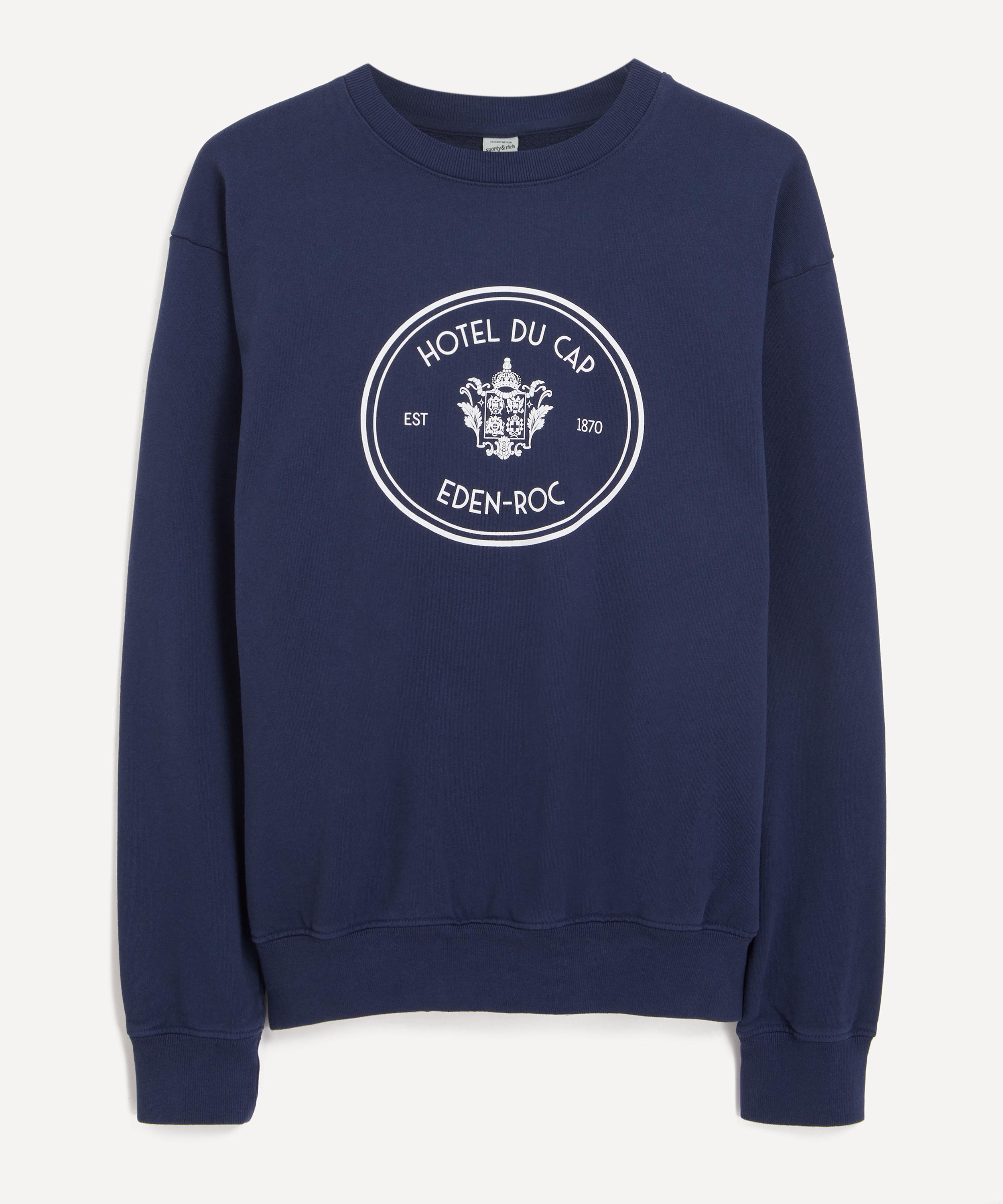 Sporty & Rich - Navy Eden Crest Kennedy Crew-Neck Sweatshirt image number 0