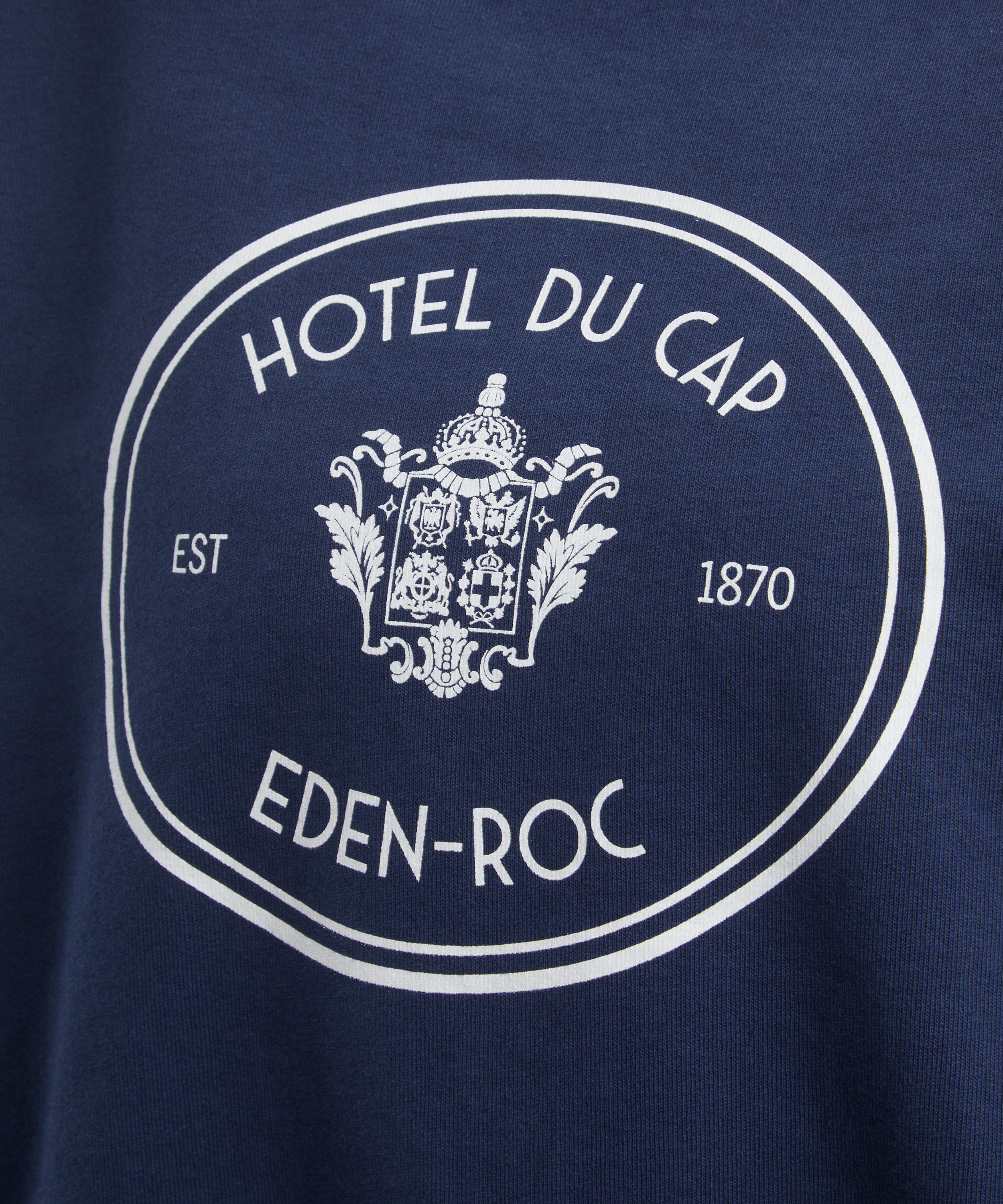 Sporty & Rich - Navy Eden Crest Kennedy Crew-Neck Sweatshirt image number 4