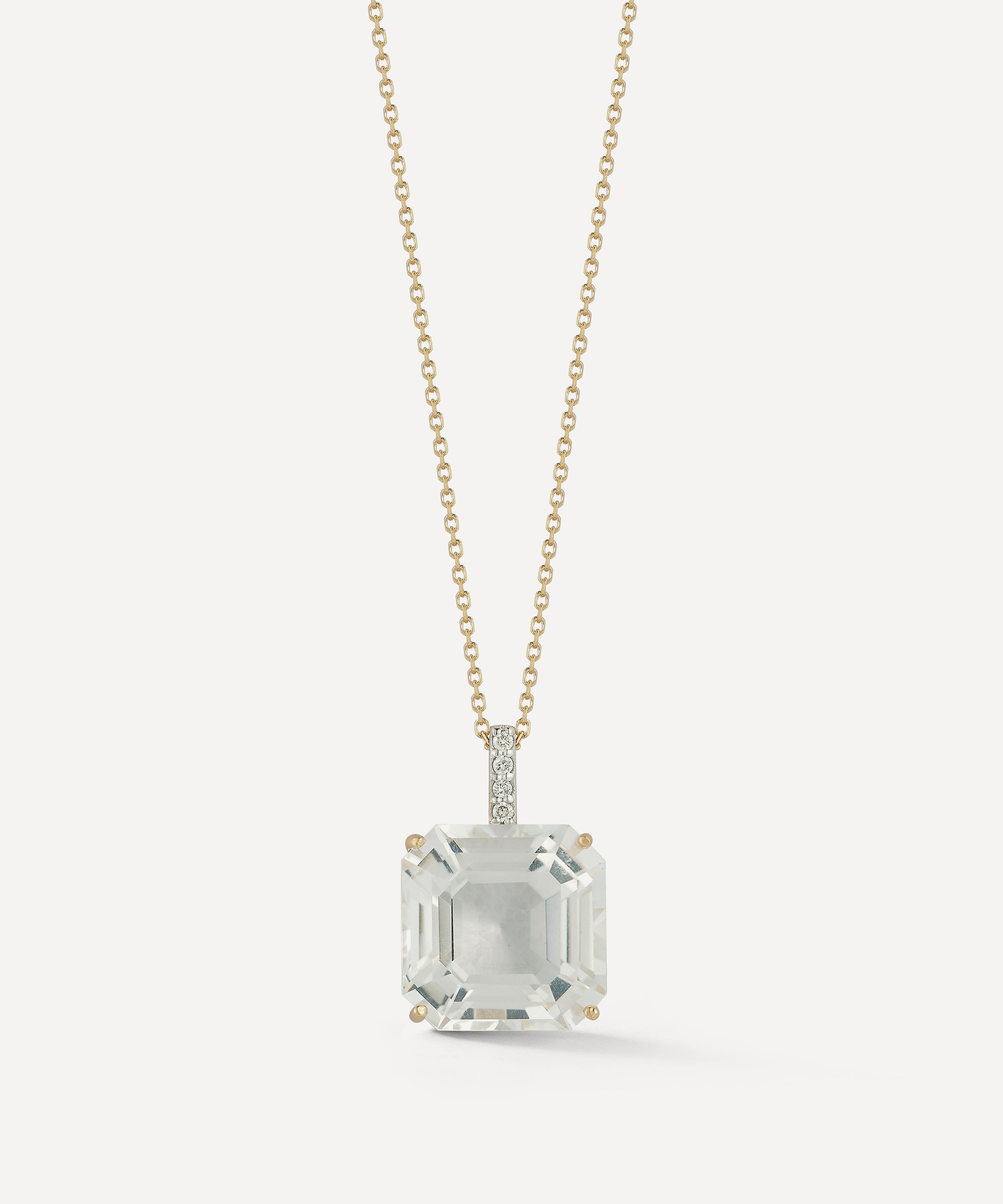 Mateo - 14ct Gold White Topaz Necklace image number 0