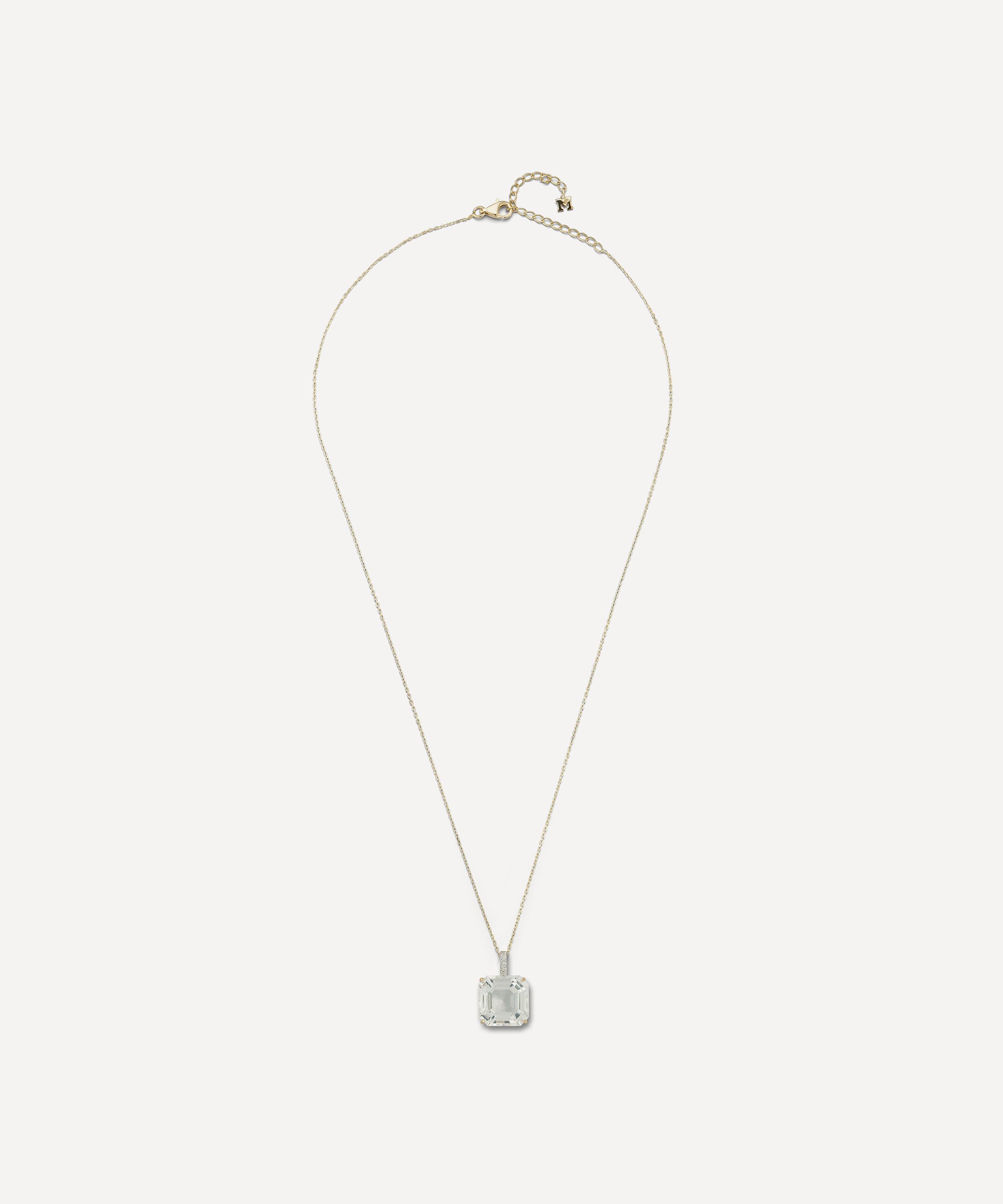 Mateo - 14ct Gold White Topaz Necklace image number 2