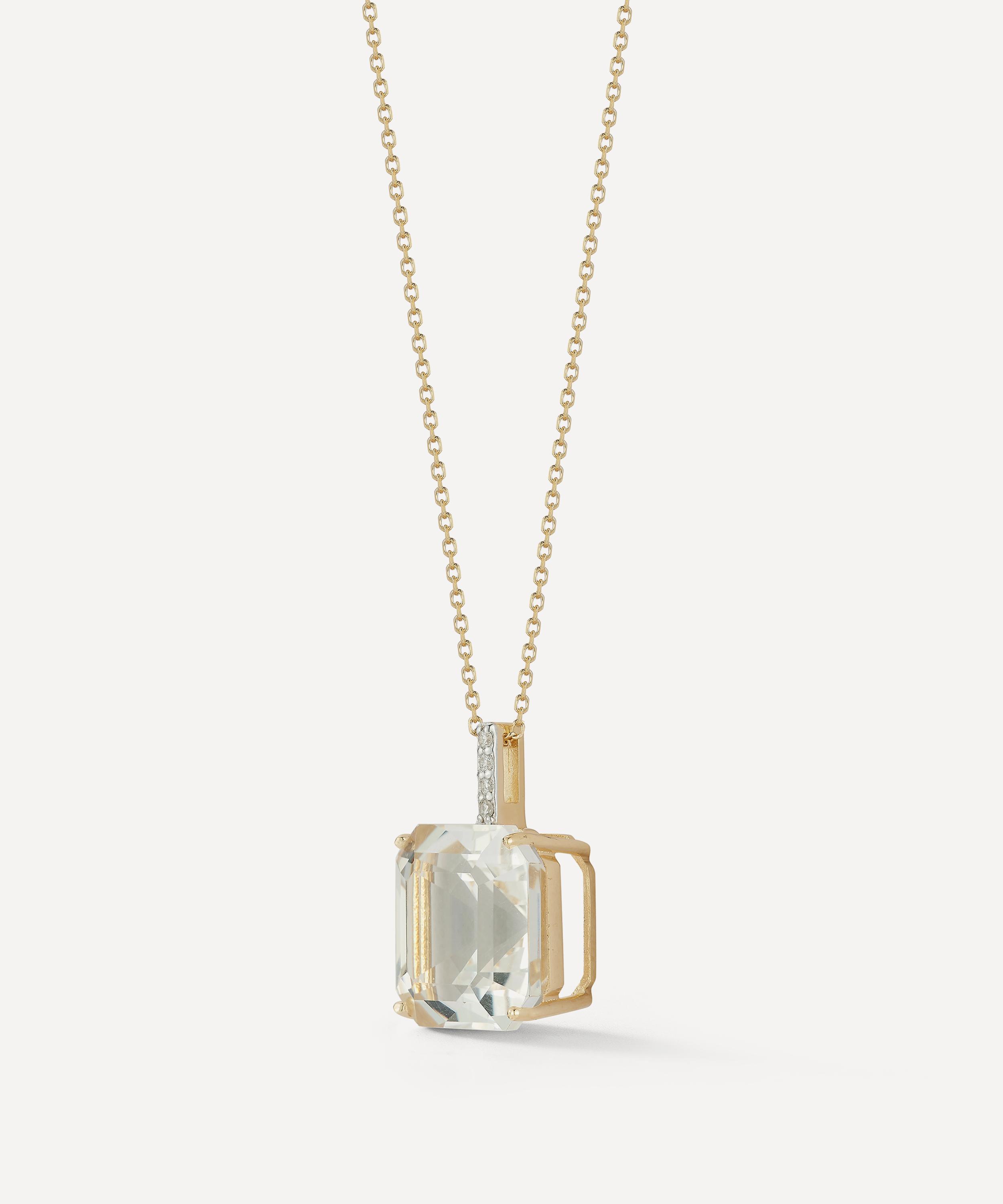 Mateo - 14ct Gold White Topaz Necklace image number 3