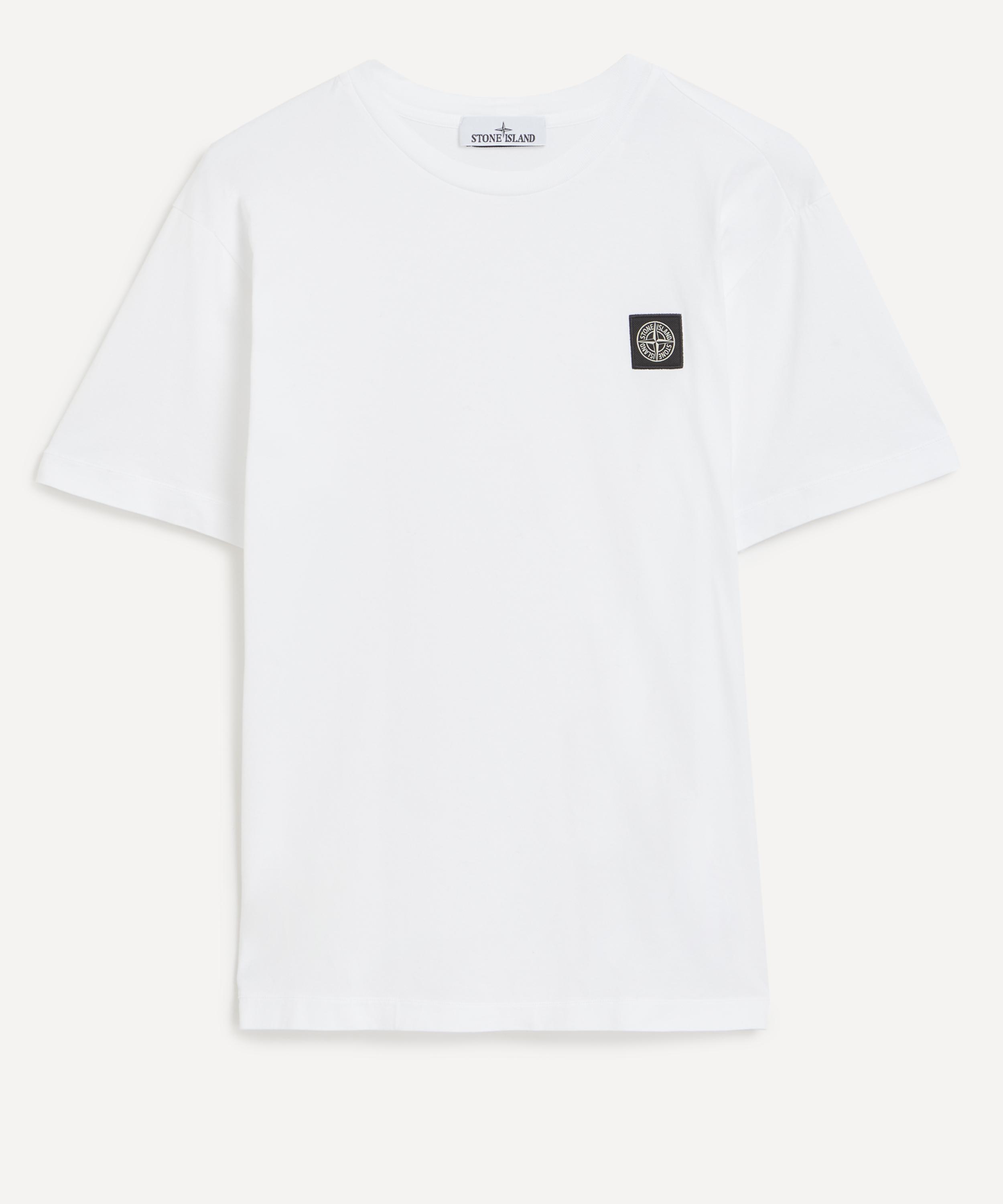 Stone Island - Logo-Appliquéd White Cotton Jersey T-Shirt image number 0