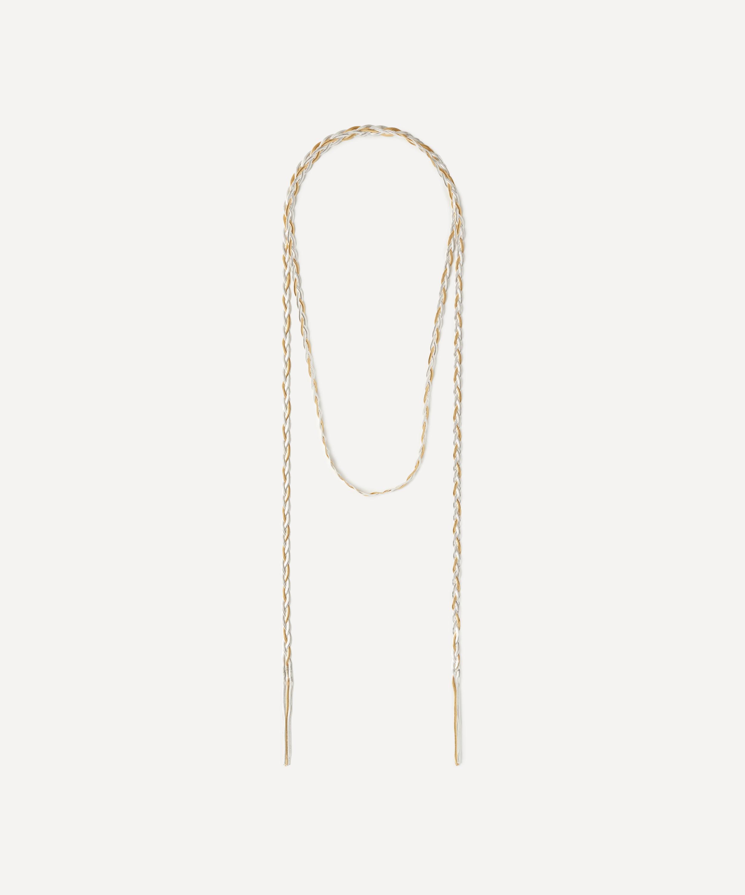 Maggoosh - Gold-Plated Liquid Braid Scarf Necklace image number 0