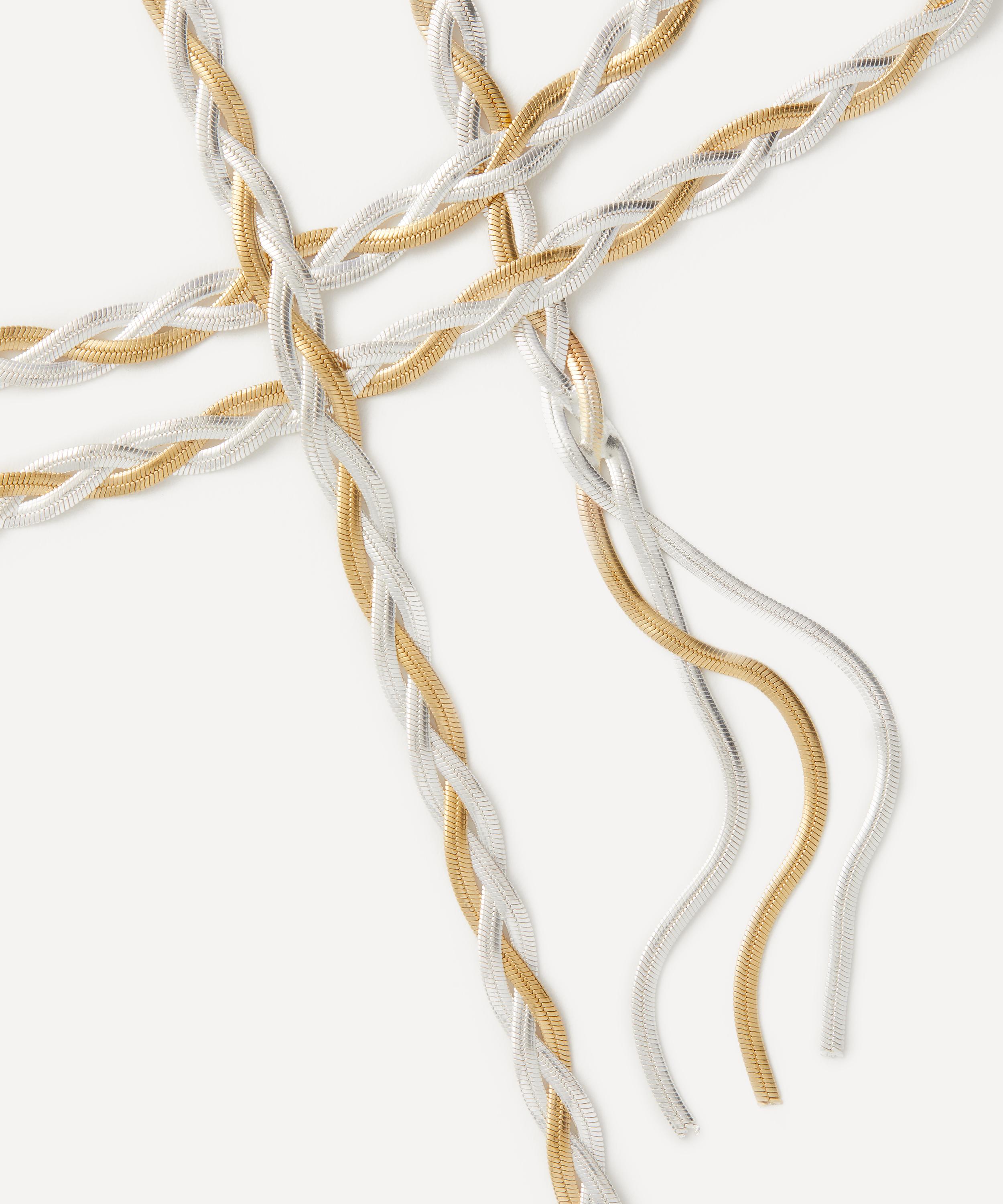 Maggoosh - Gold-Plated Liquid Braid Scarf Necklace image number 1