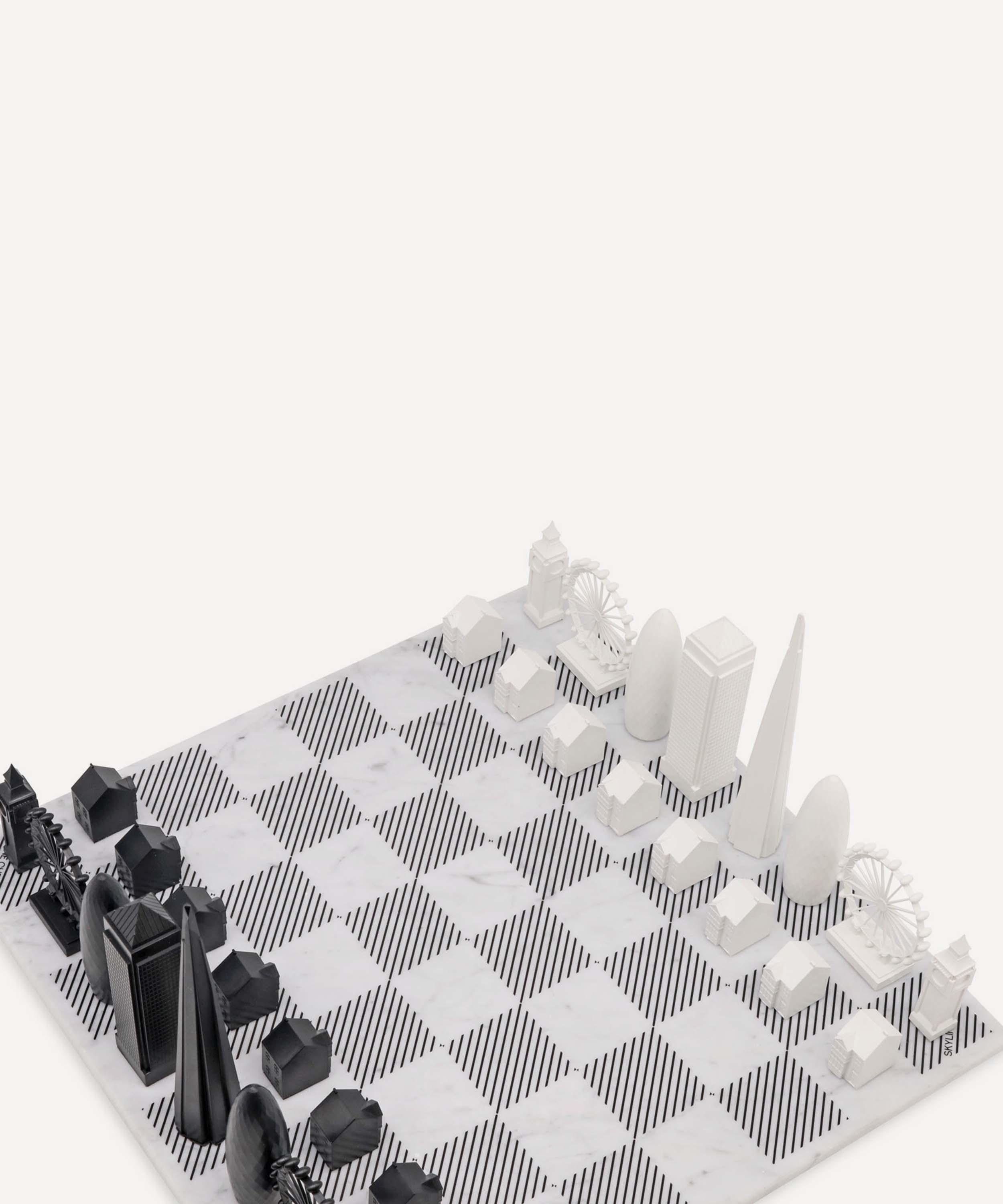 Skyline Chess - The London Editon Carrara Marble Chess Board image number 1