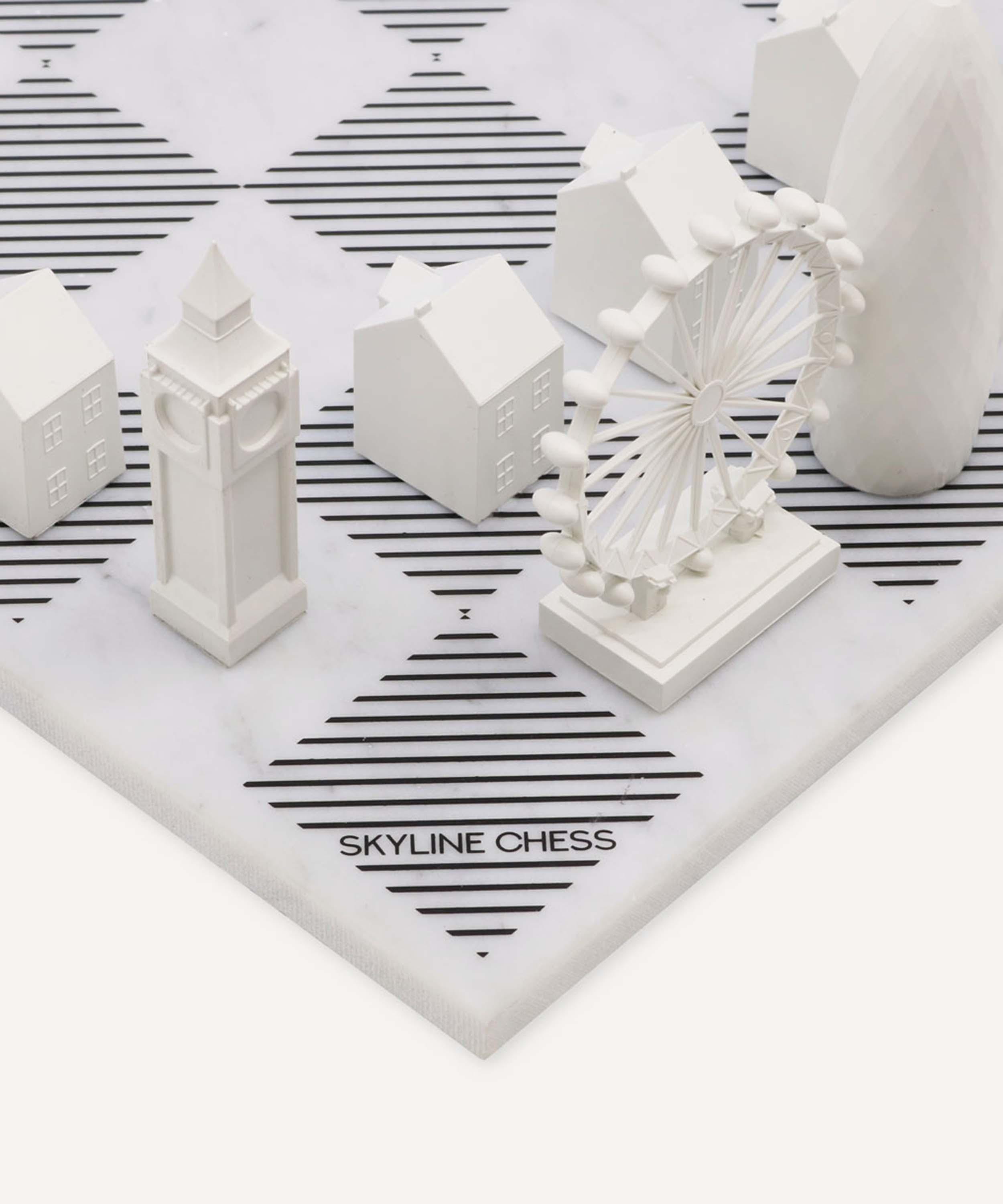 Skyline Chess - The London Editon Carrara Marble Chess Board image number 4