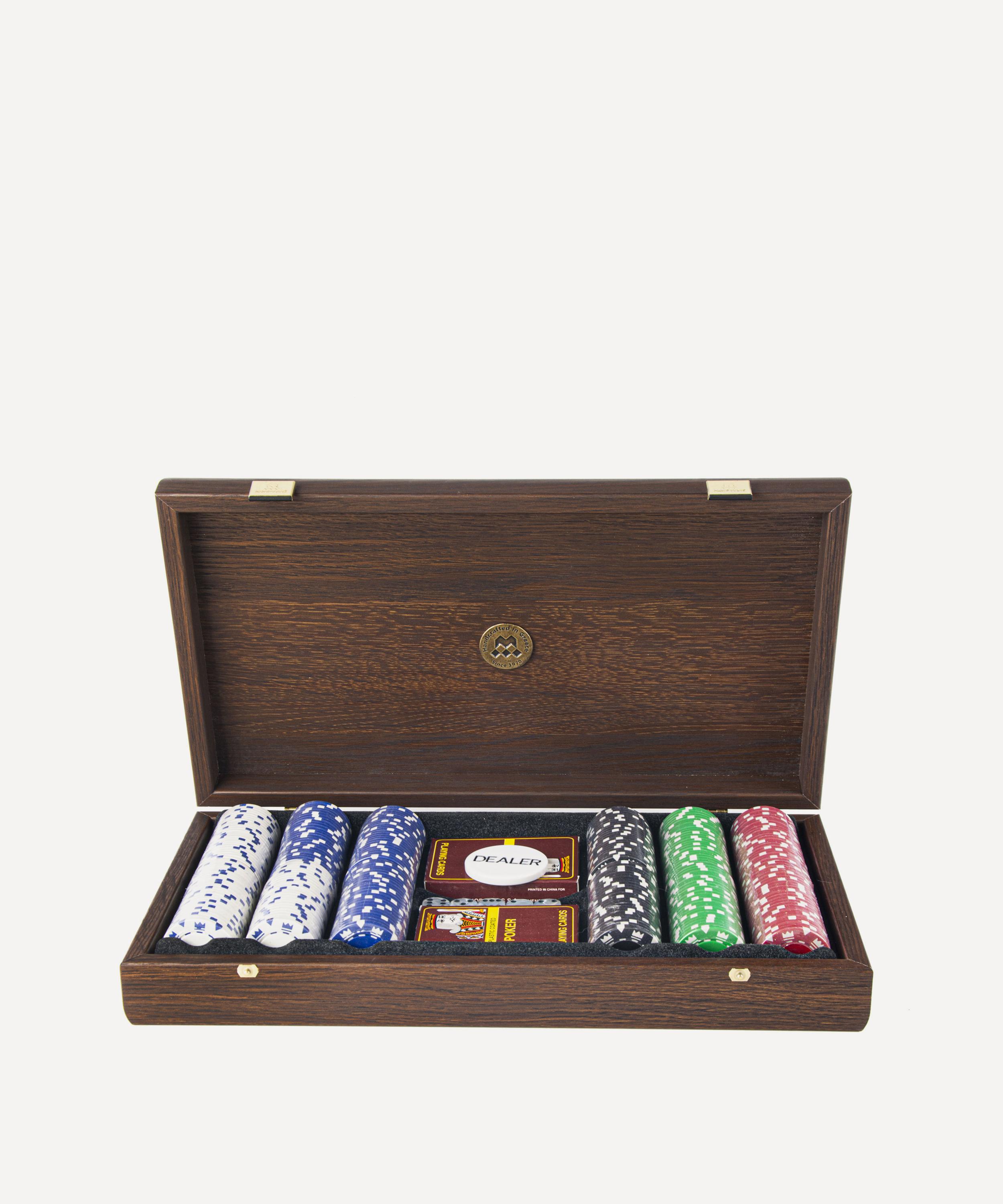 Manopoulos - Poker Set in Dark Walnut Wooden Case image number 0