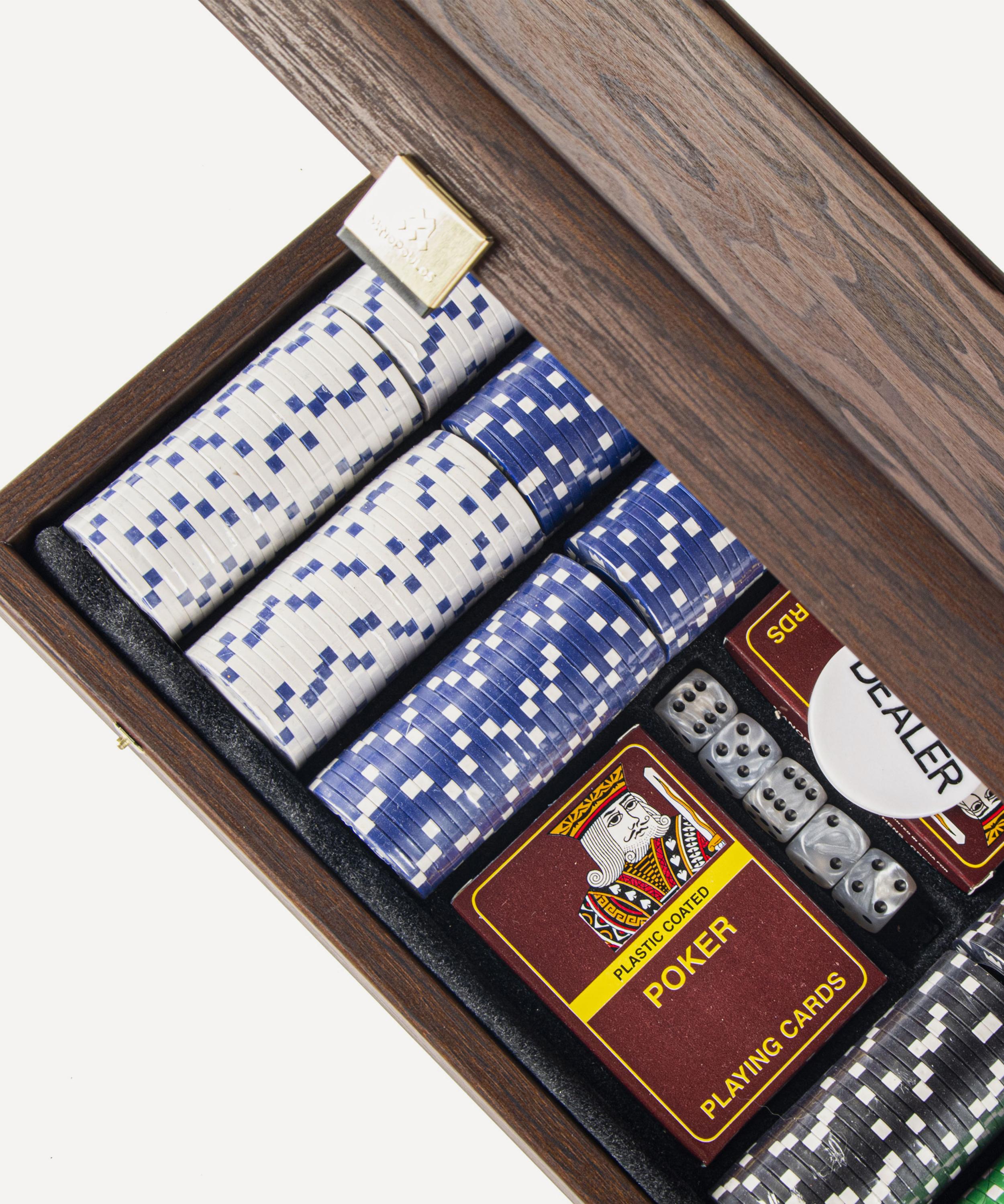 Manopoulos - Poker Set in Dark Walnut Wooden Case image number 2