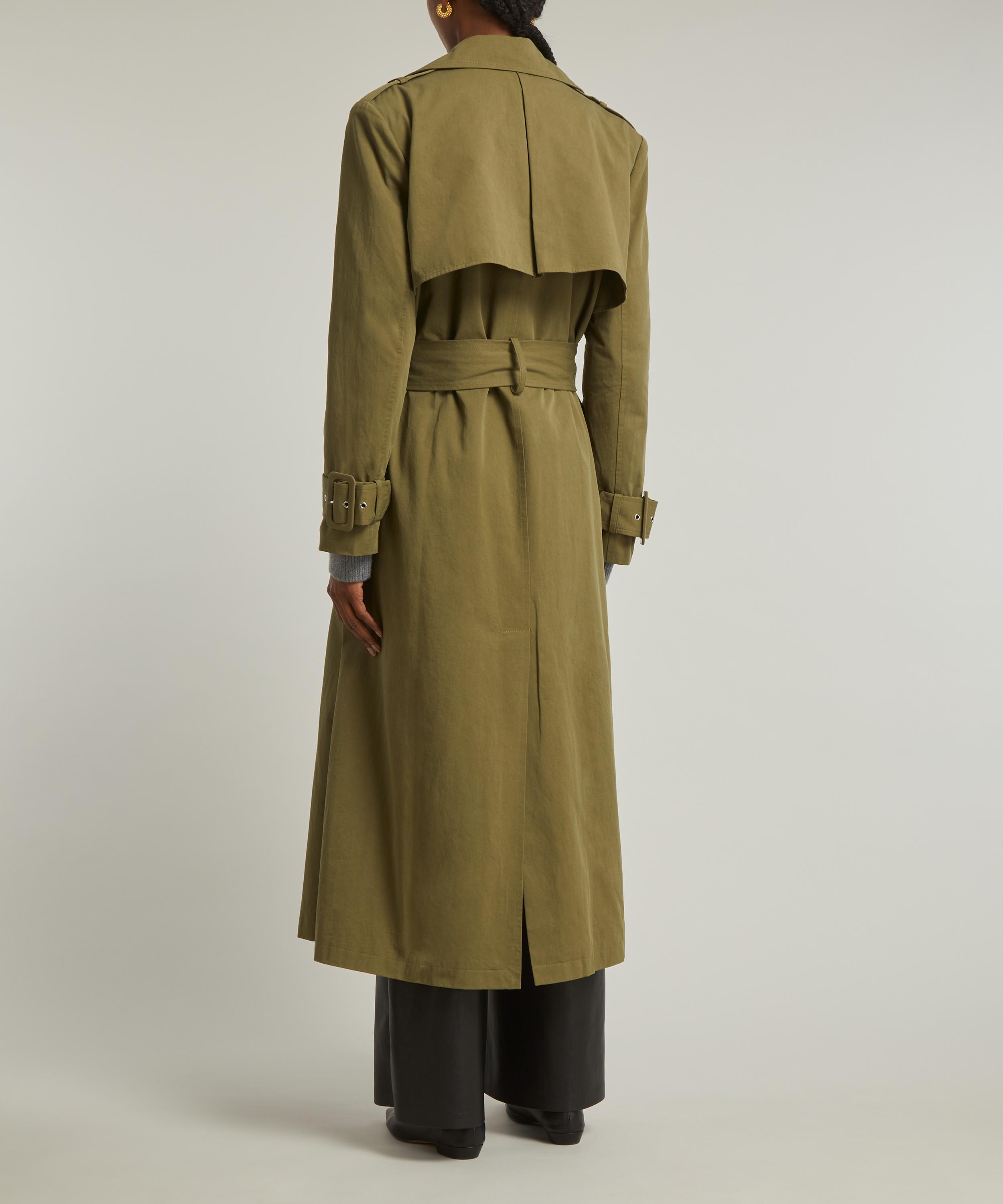 Army green long coat best sale