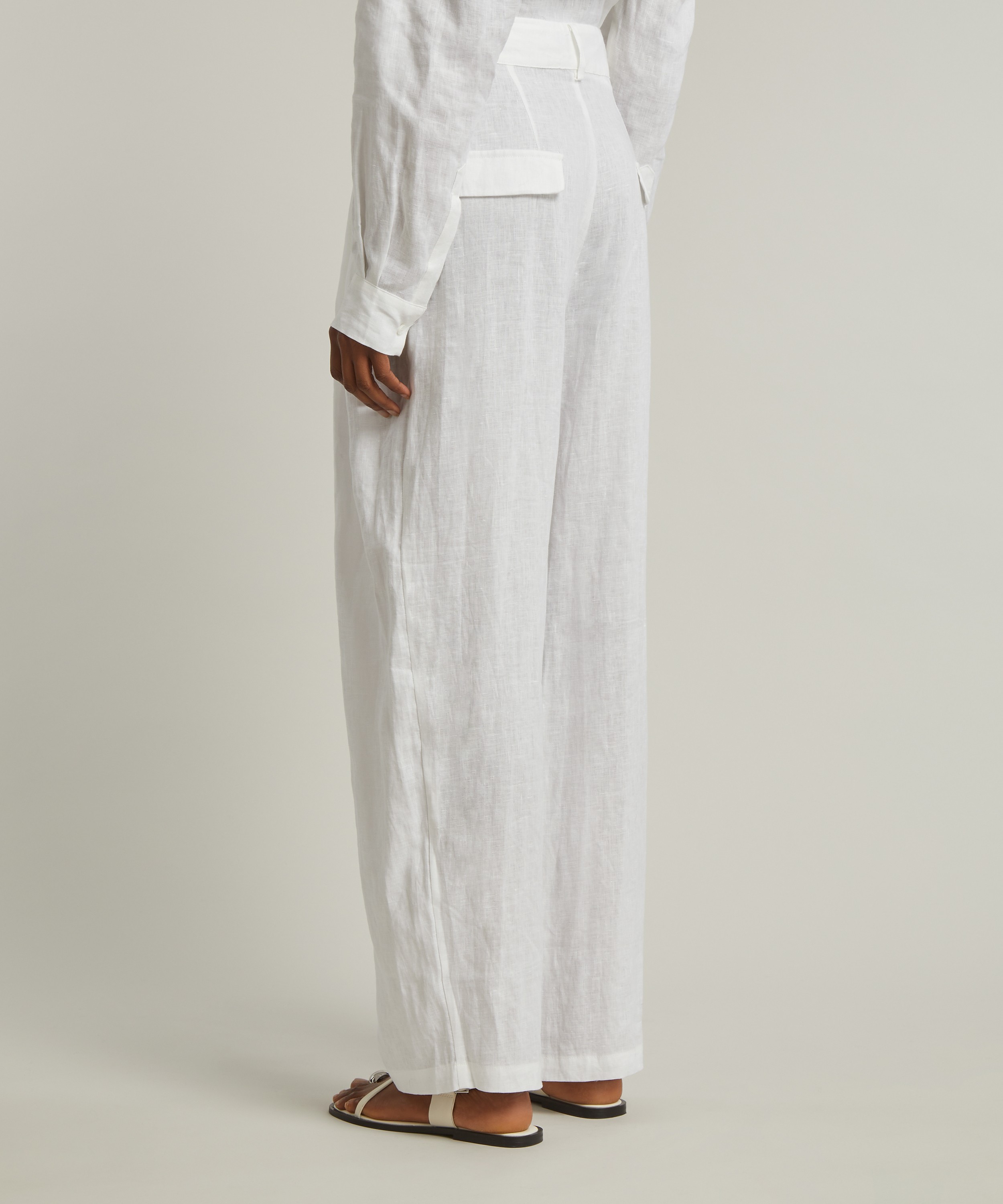 AEXAE - Linen High-Rise Trousers image number 3