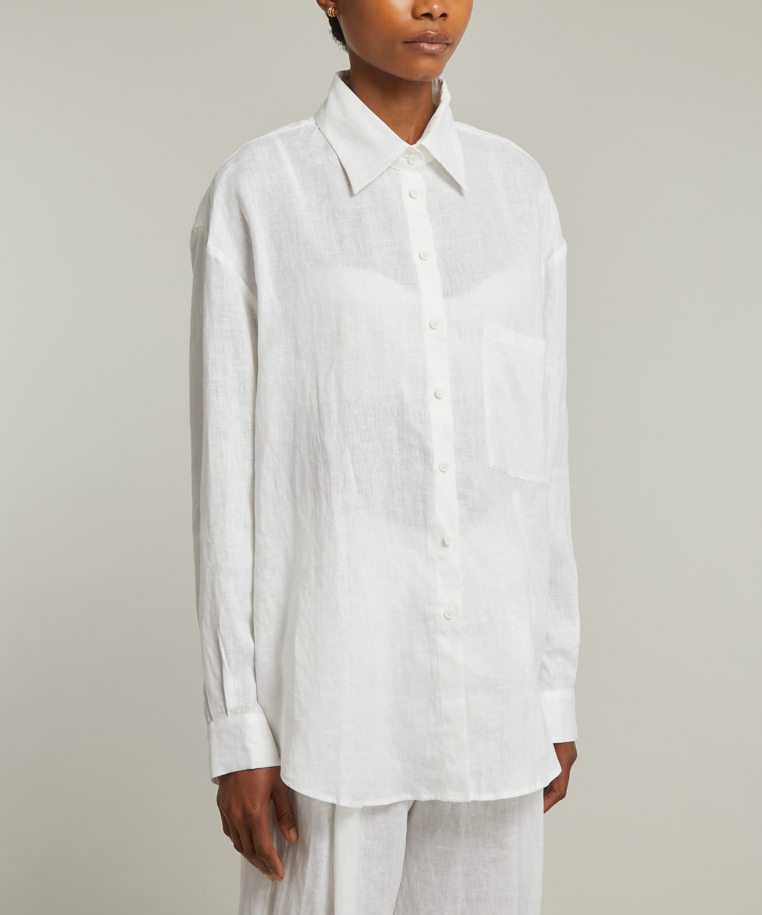 AEXAE - Linen Woven Shirt image number 2