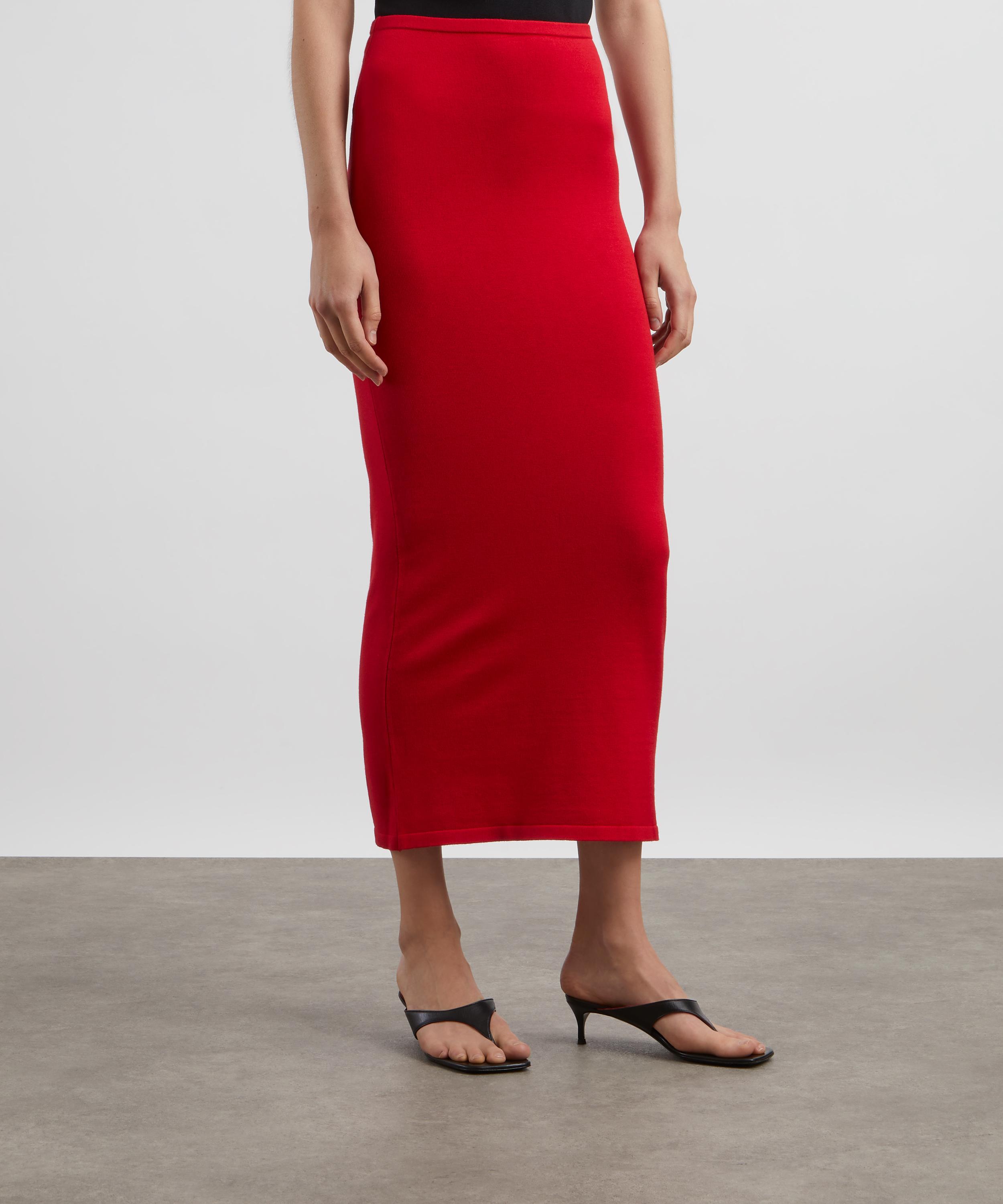 AEXAE - Red Knit Maxi Skirt image number 2