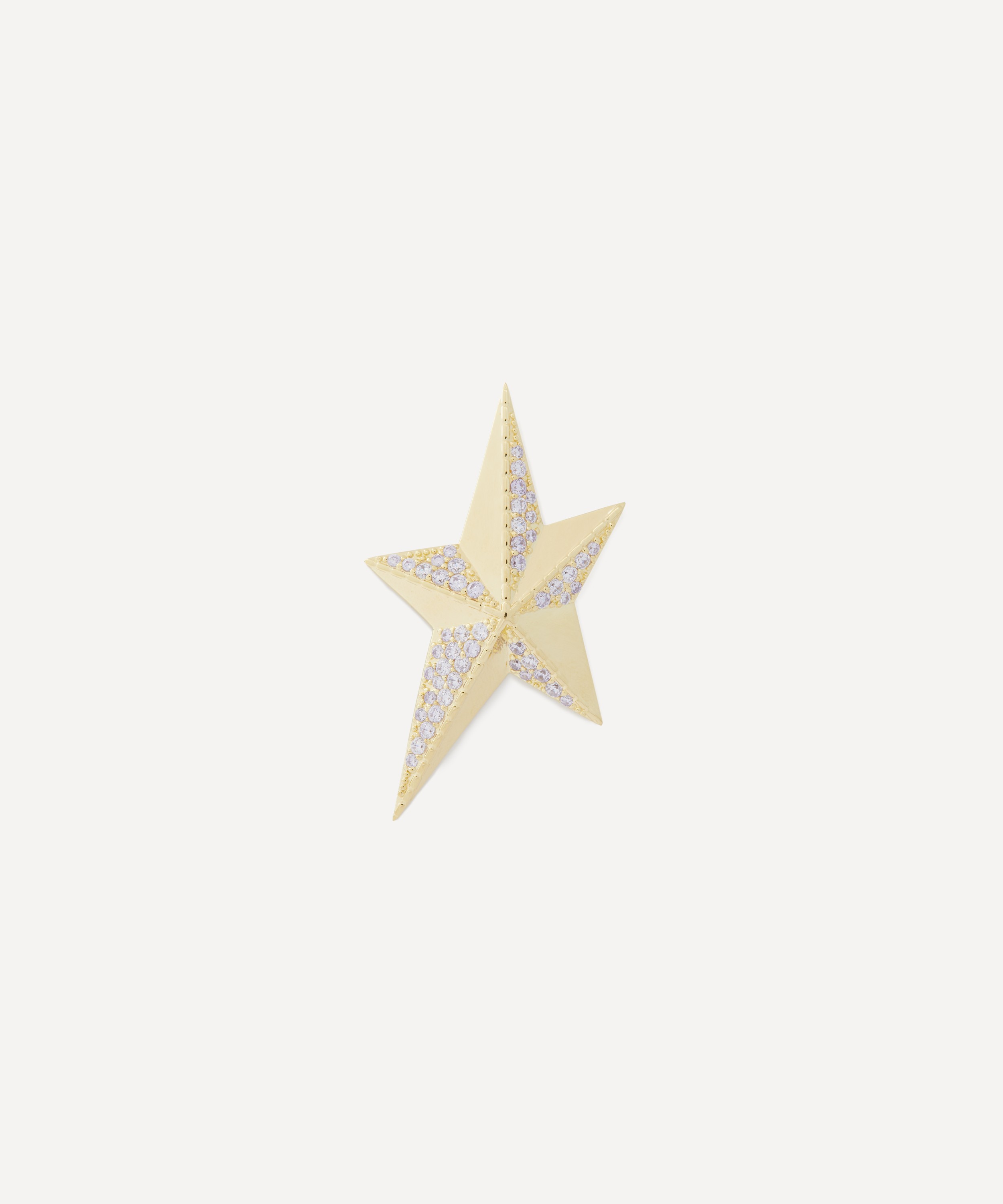 Anna + Nina - 14ct Gold-Plated Interstellar Stud Earring image number 0