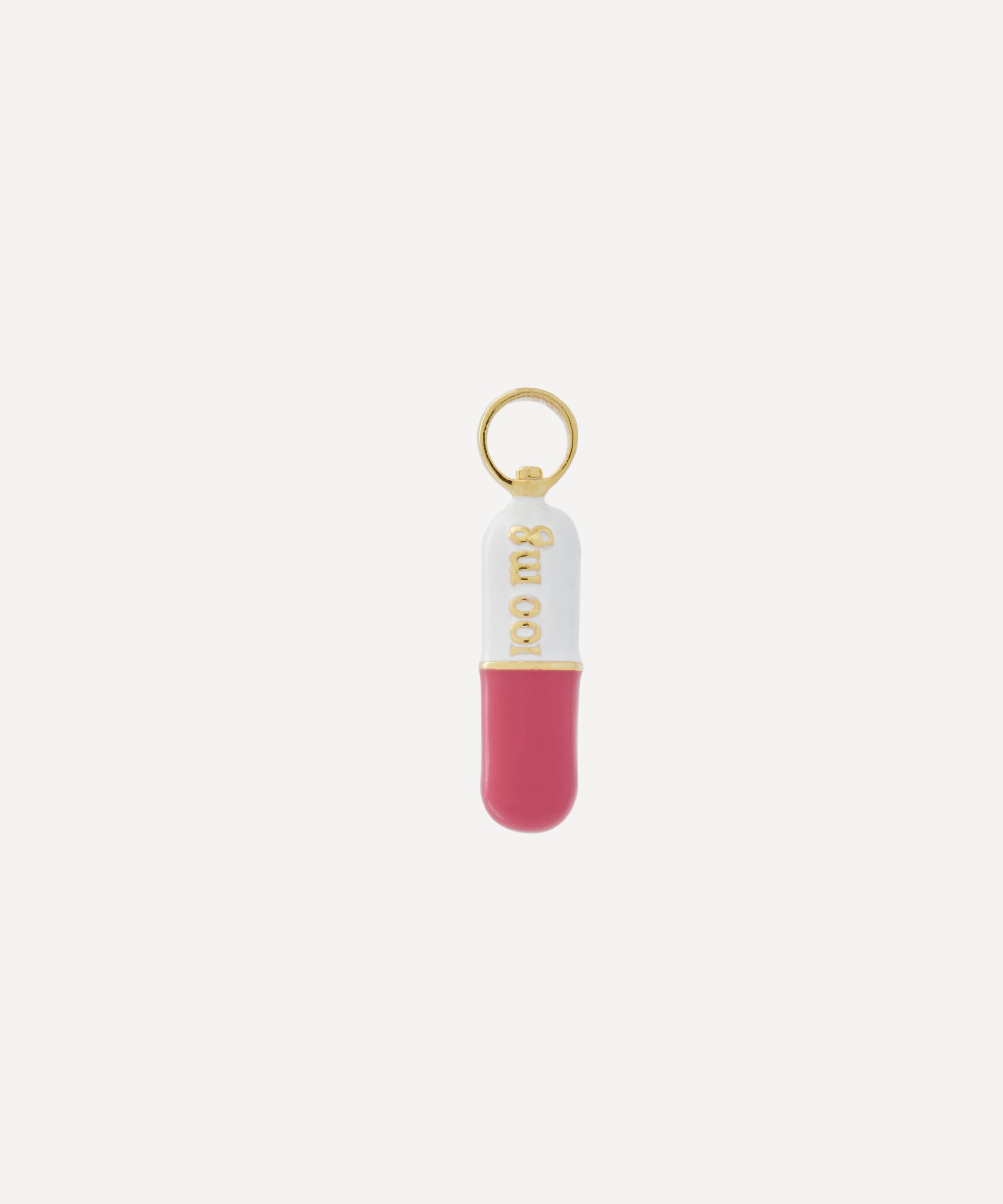 Anna + Nina - 14ct Gold-Plated Chill Pill Charm image number 0