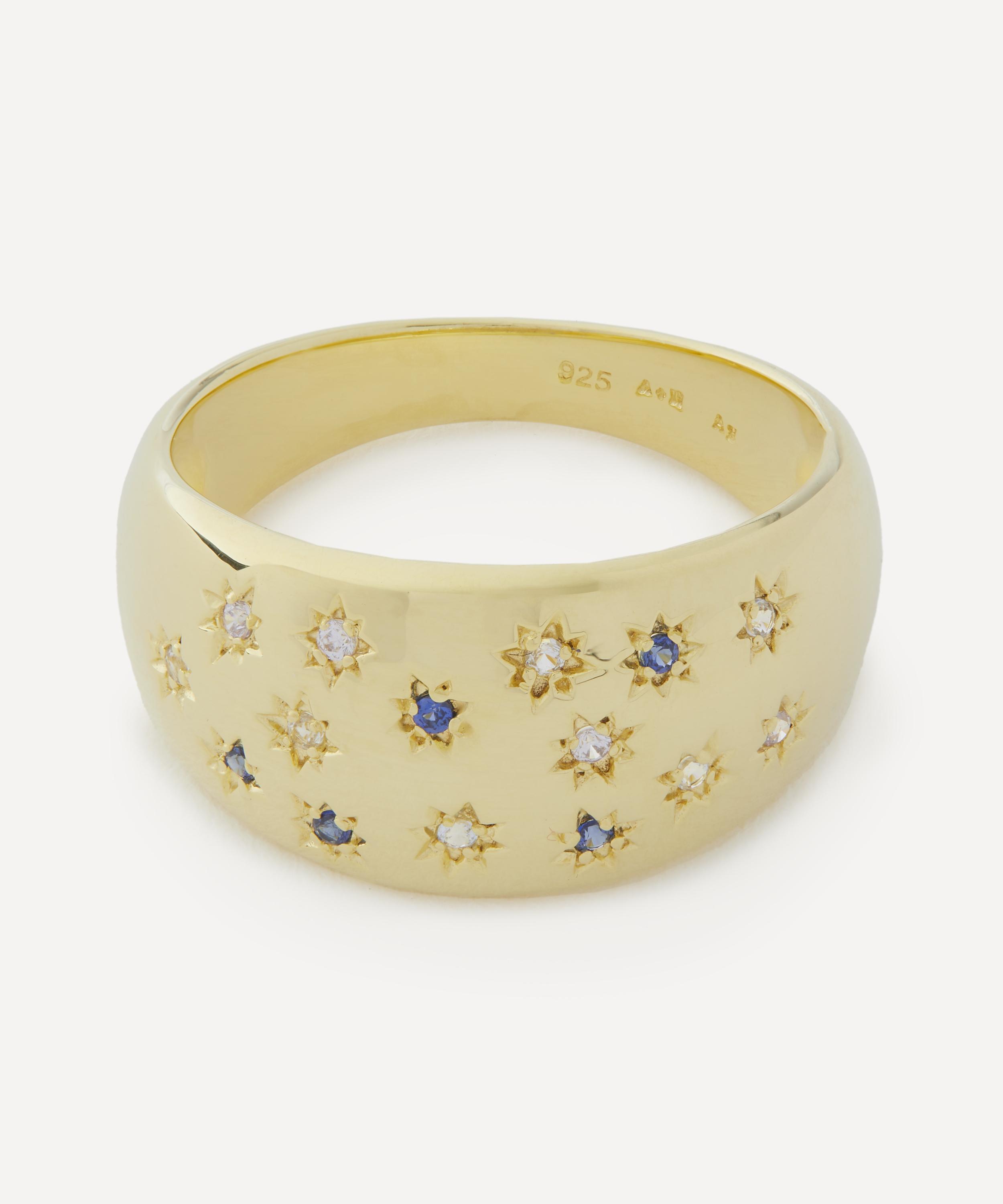 Anna + Nina - 14ct Gold-Plated Mystic Sky Ring image number 0